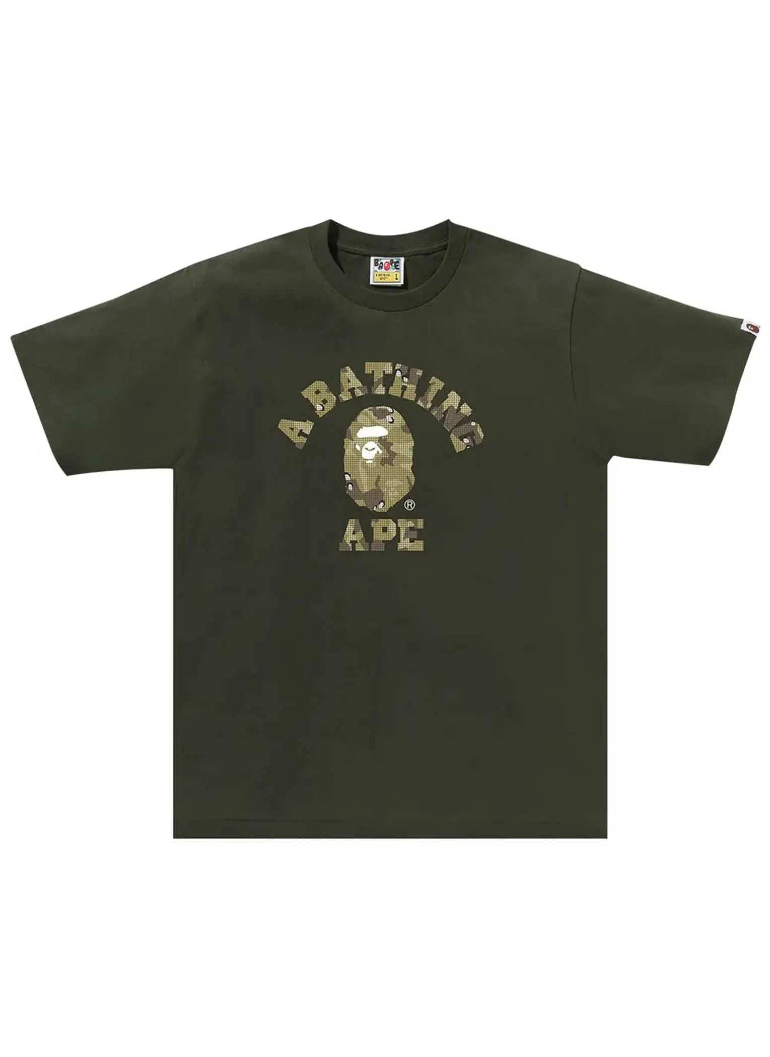 Bape Bitmap College Tee Olive Drab