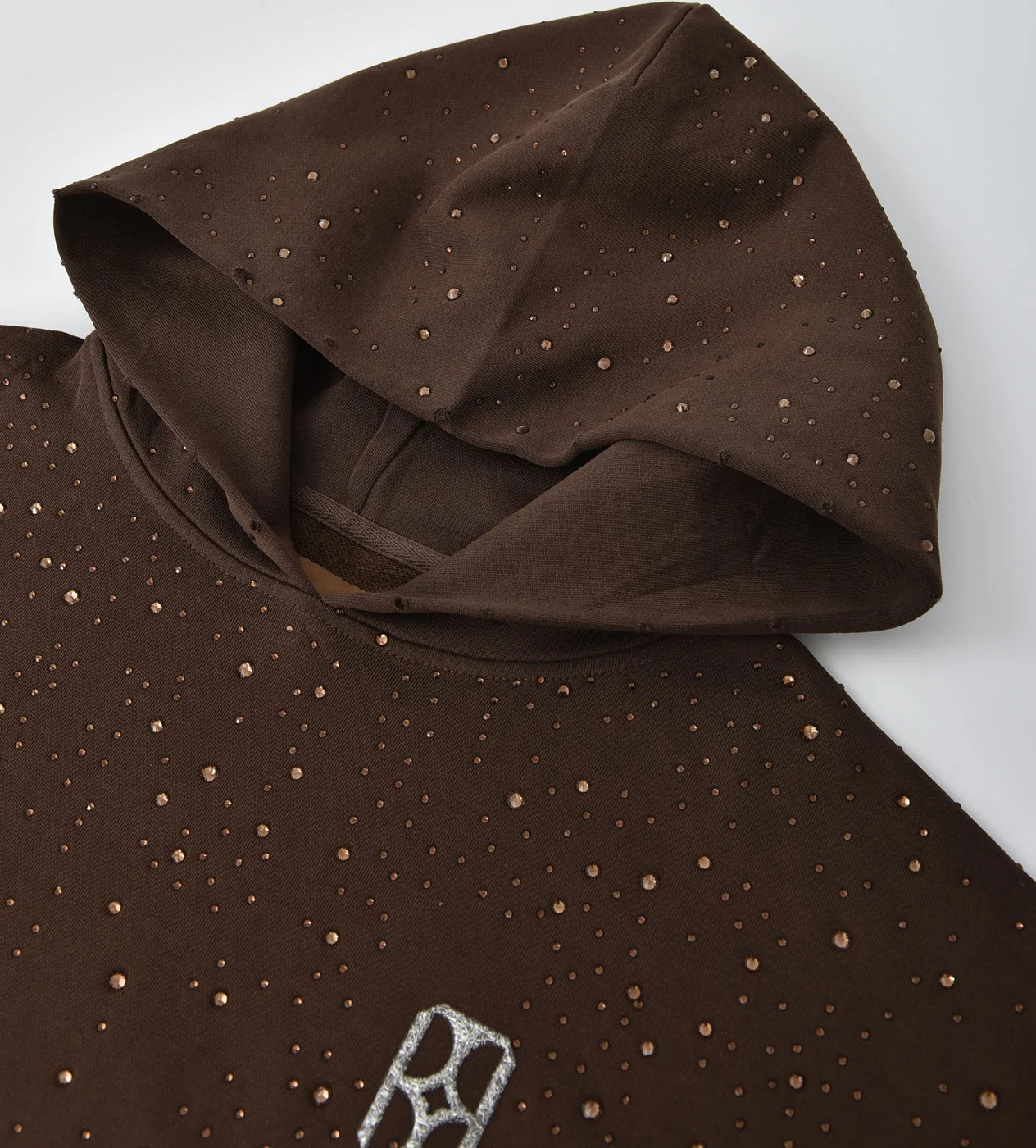 Birth of Royal Child 20k Swarovski Diamond Hoodie Brown - Image 3