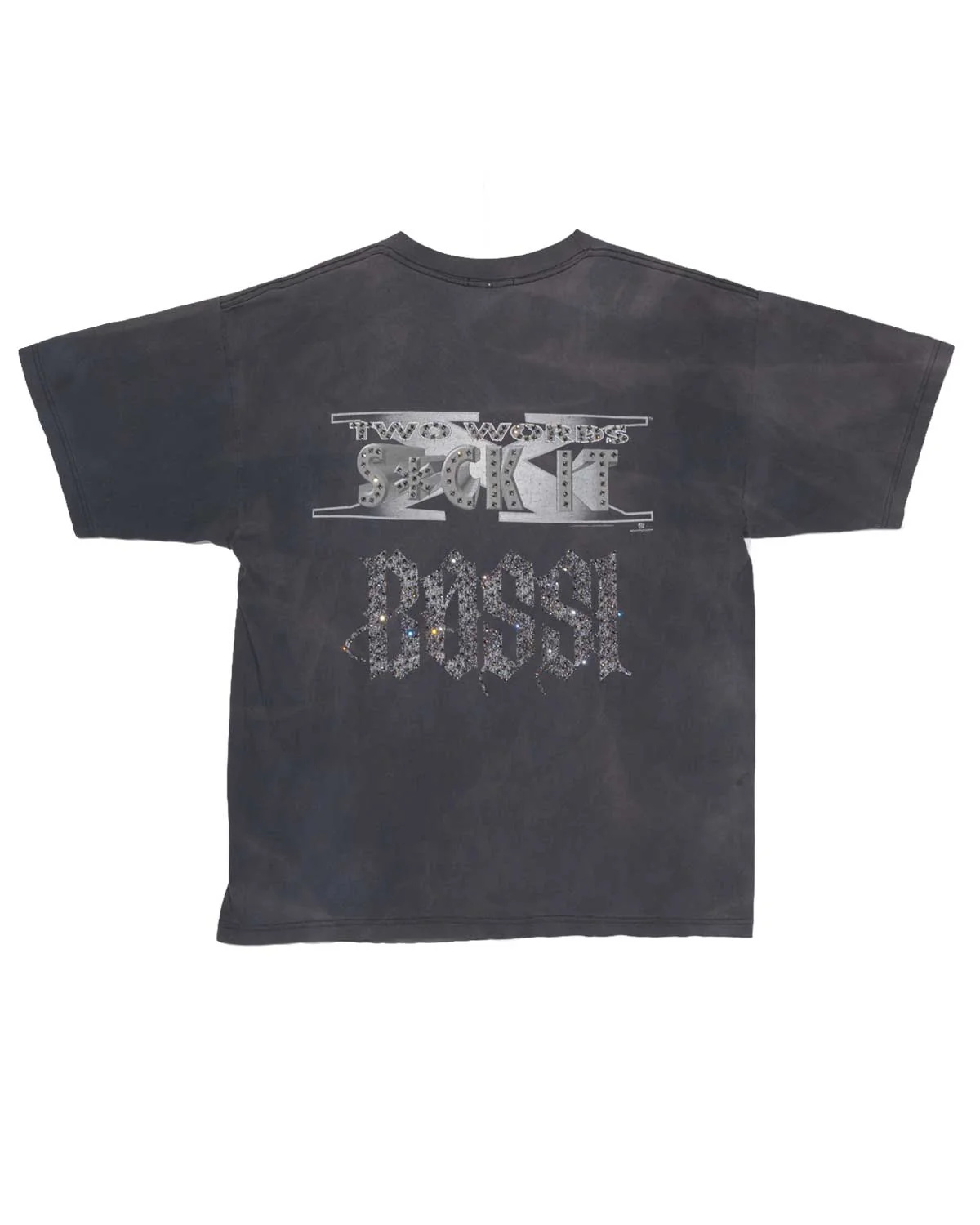 Bossi Vintage Rhinestone Tee Faded Black - Image 2