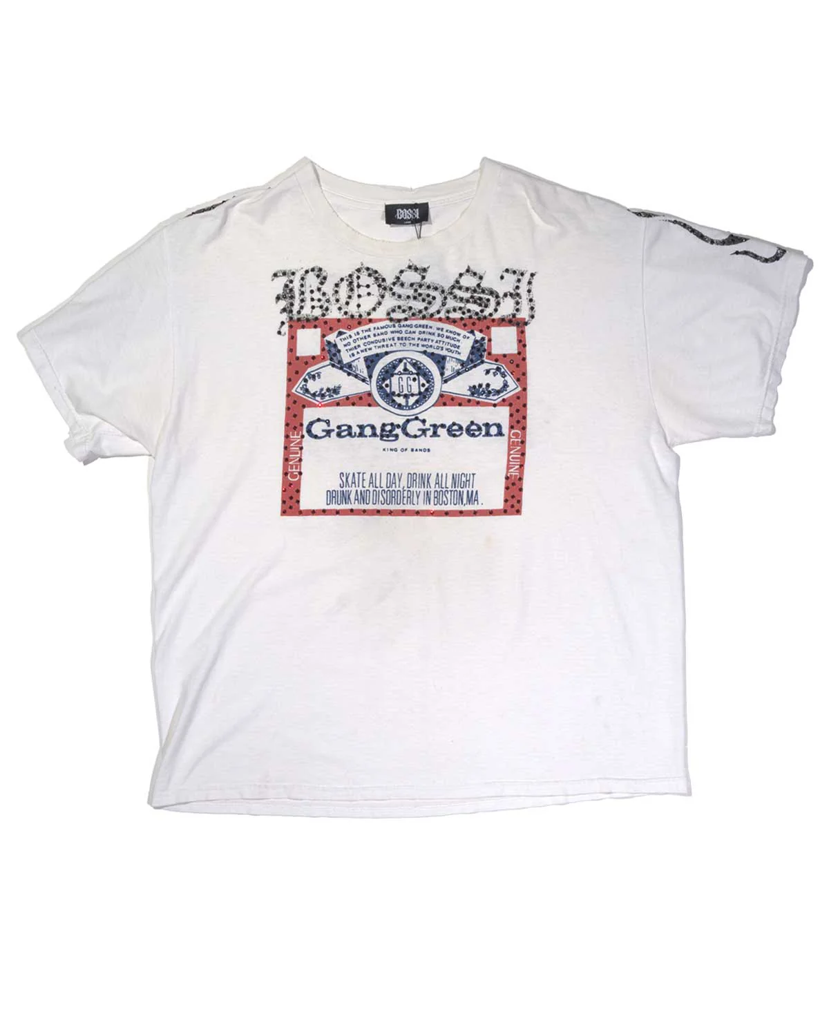 Bossi Vintage Rhinestone Tee White
