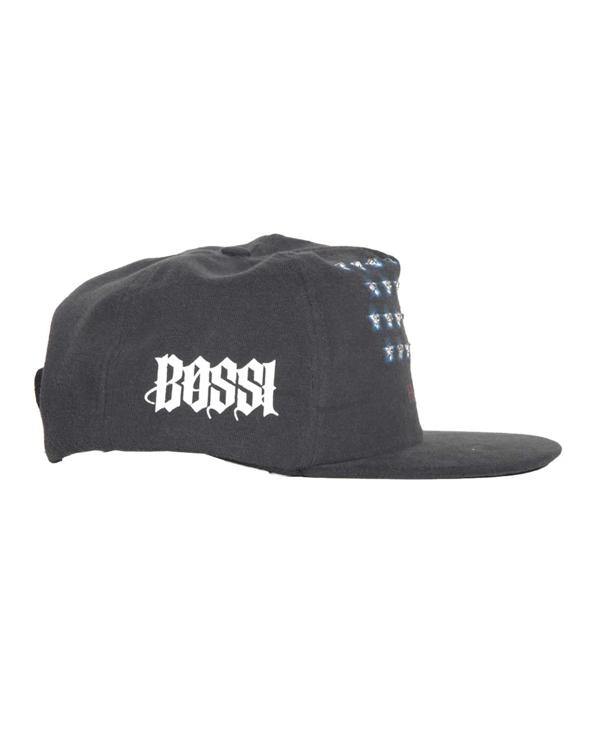 Bossi Vintage Rhinestone Snapback Hat Black - Image 4