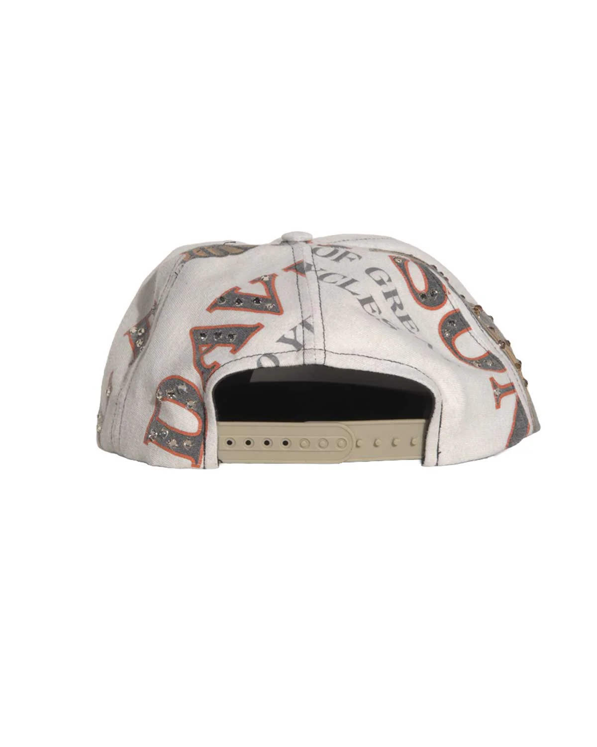 Bossi Vintage Rhinestone Hat White/Orange - Image 3