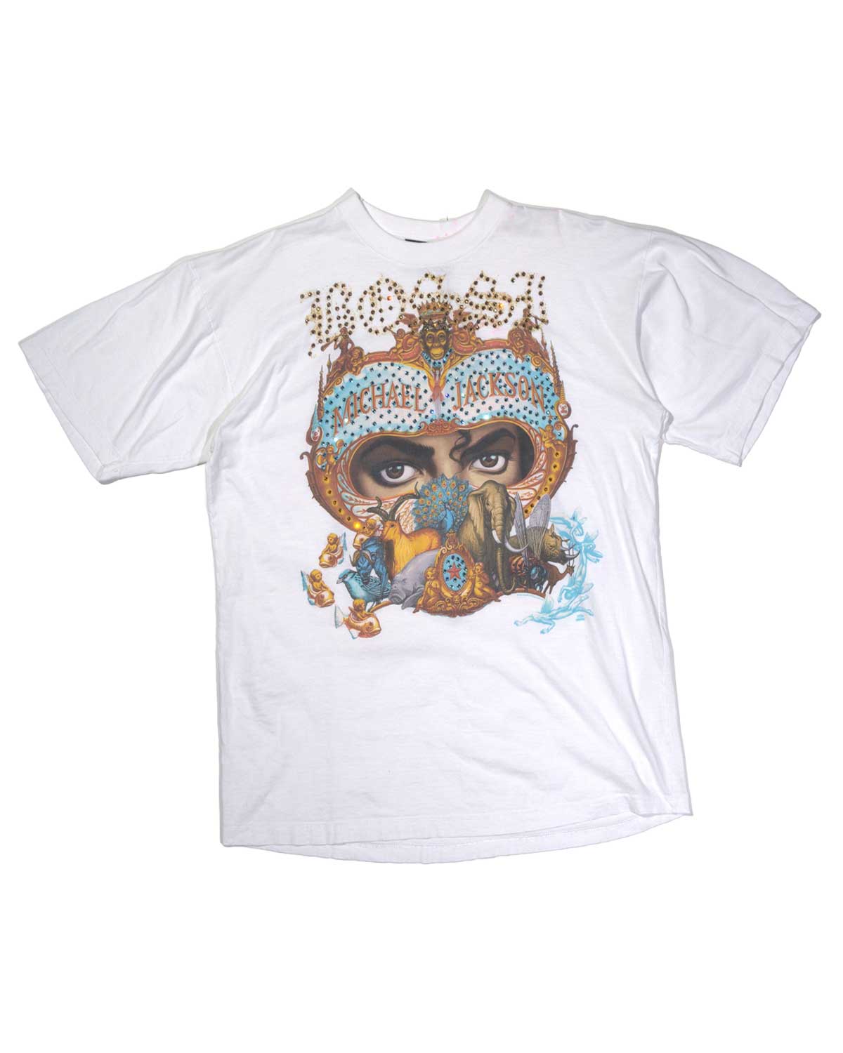 Bossi Vintage Rhinestone Tee White