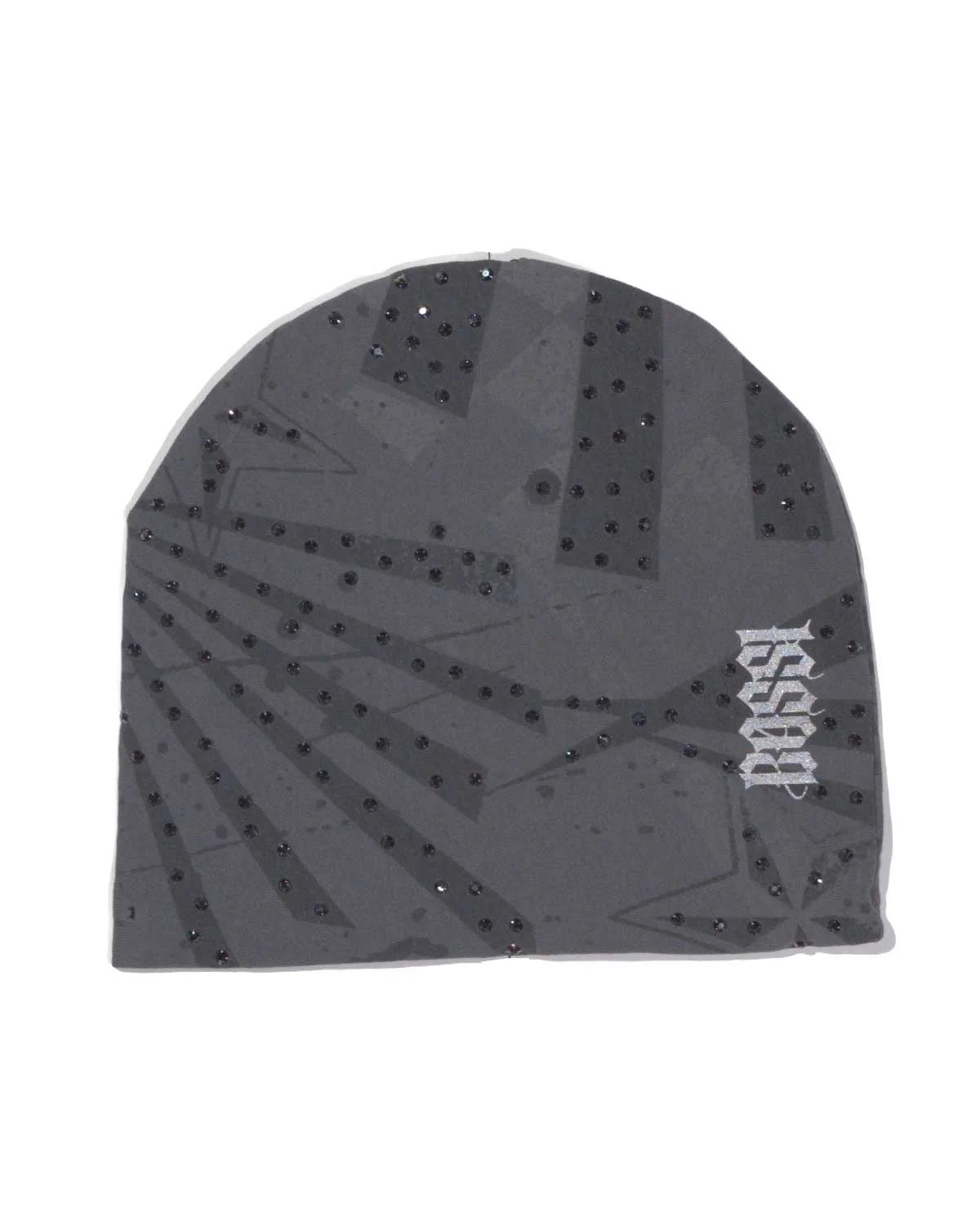Bossi Vintage Rhinestone Beanie Black/Grey - Image 2