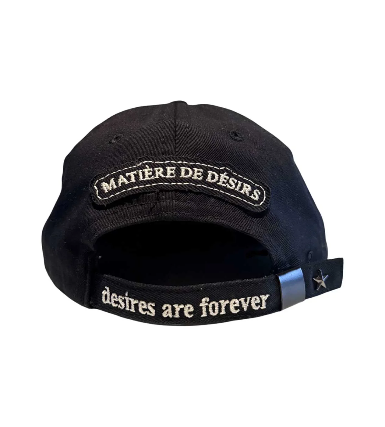 Matiere De Desirs Leather Patch Hat Black - Image 3