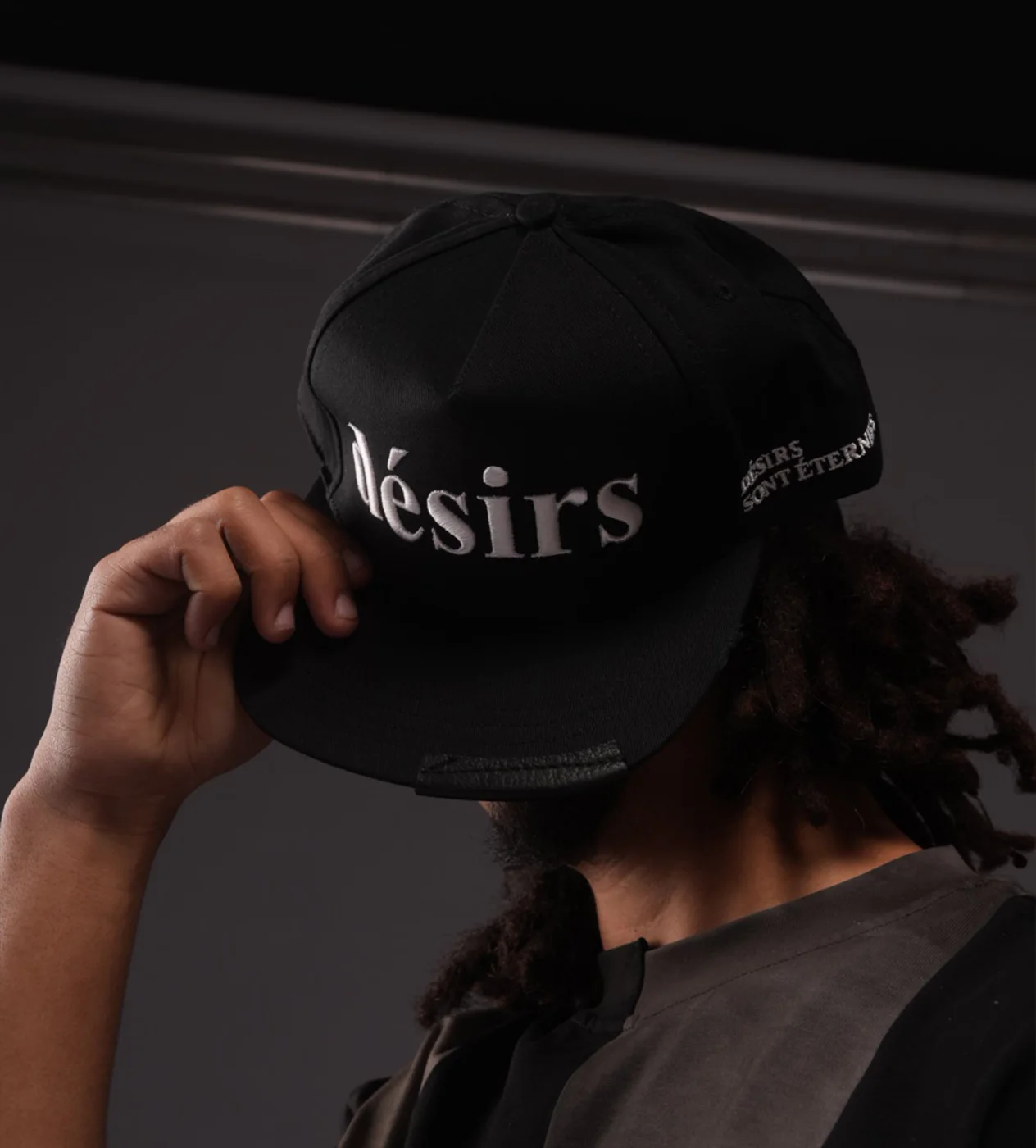 Matiere De Desirs Leather Patch Hat Black - Image 4