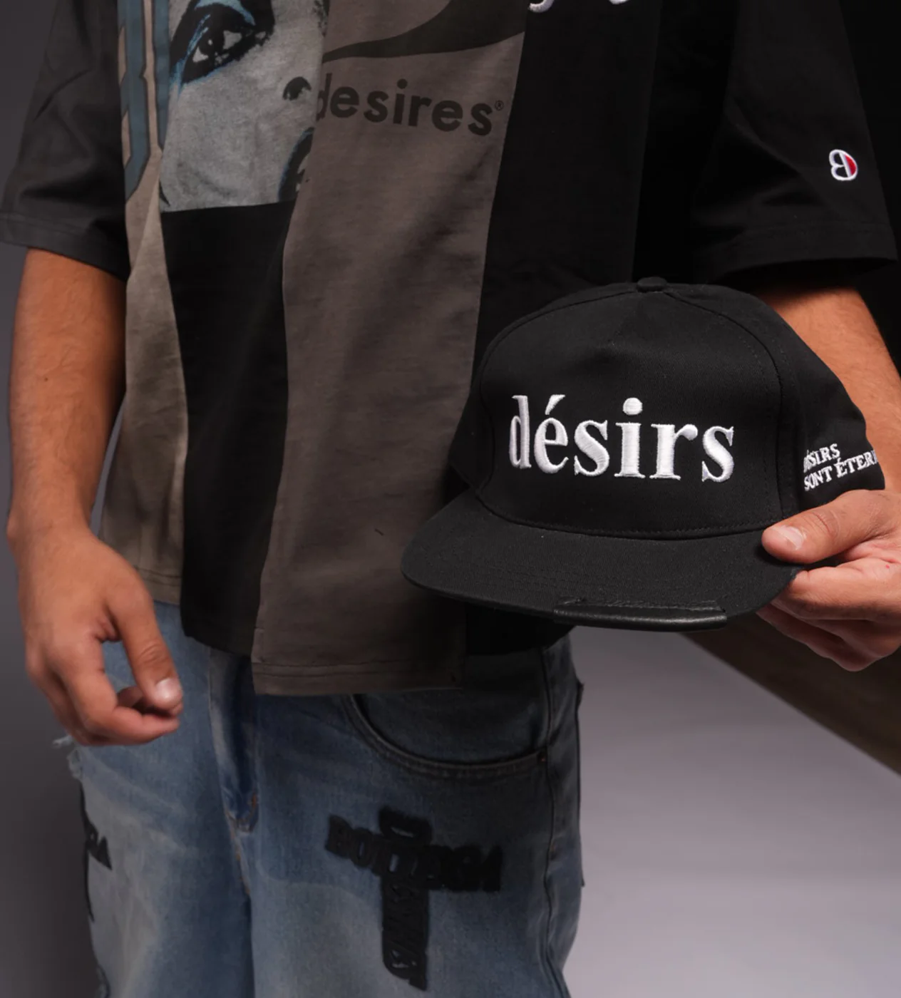 Matiere De Desirs Leather Patch Hat Black - Image 5