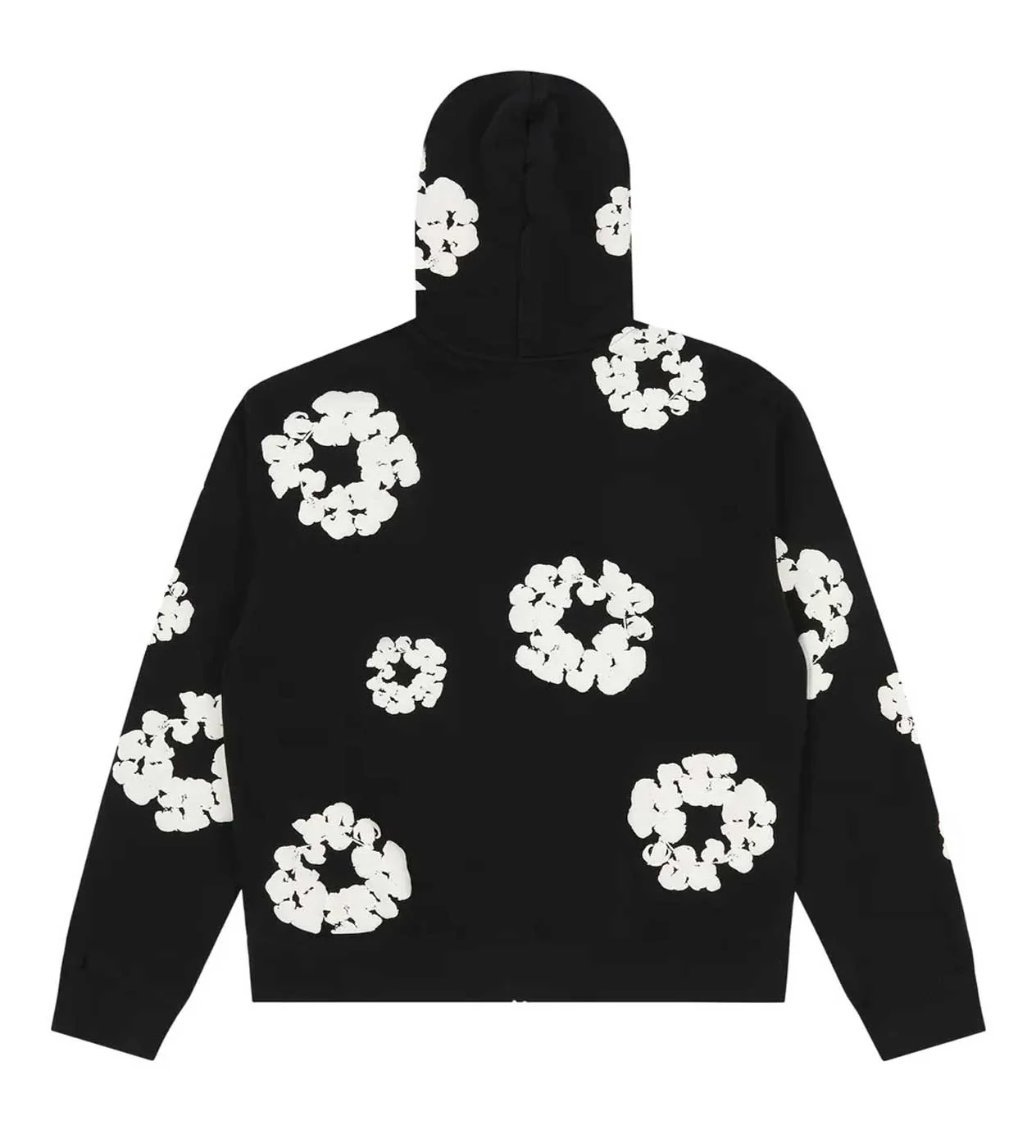 Denim Tears Cotton Wreath Zip up Hoodie Black - Image 2
