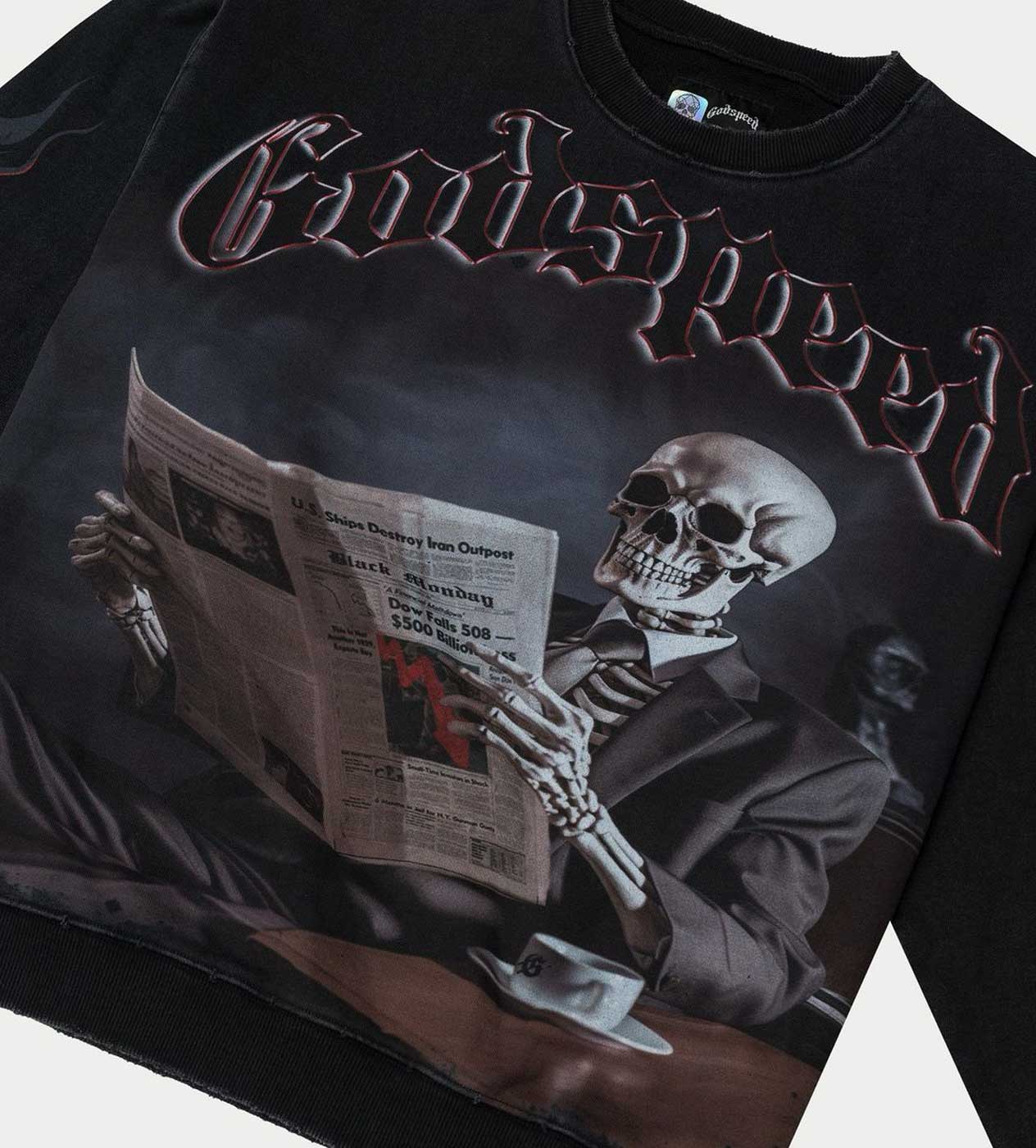 Godspeed Black Monday Sweatshirt Black Wash - Image 3