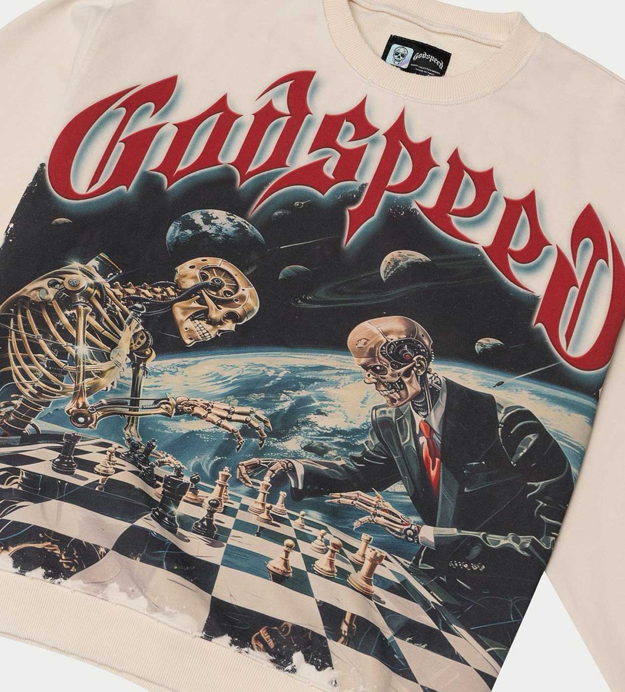 Godspeed Checkmate Sweatshirt Bone - Image 3