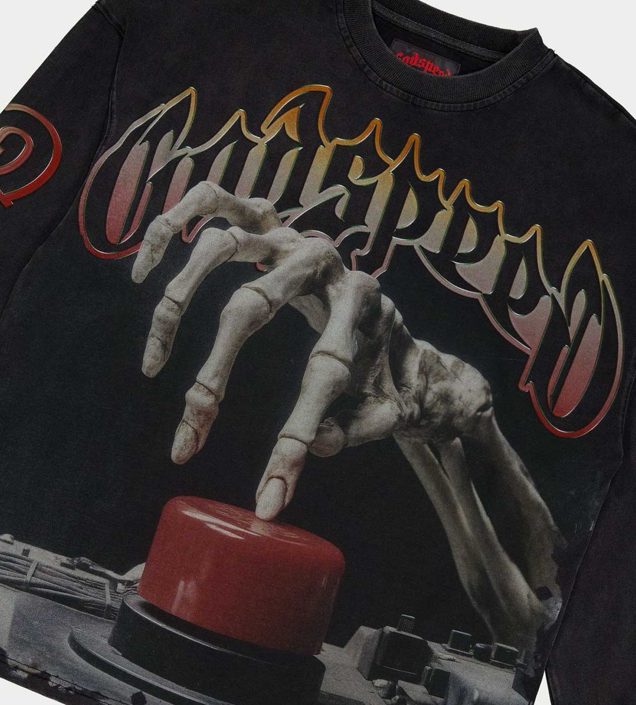 Godspeed Code Red L/S Tee Black Wash - Image 3