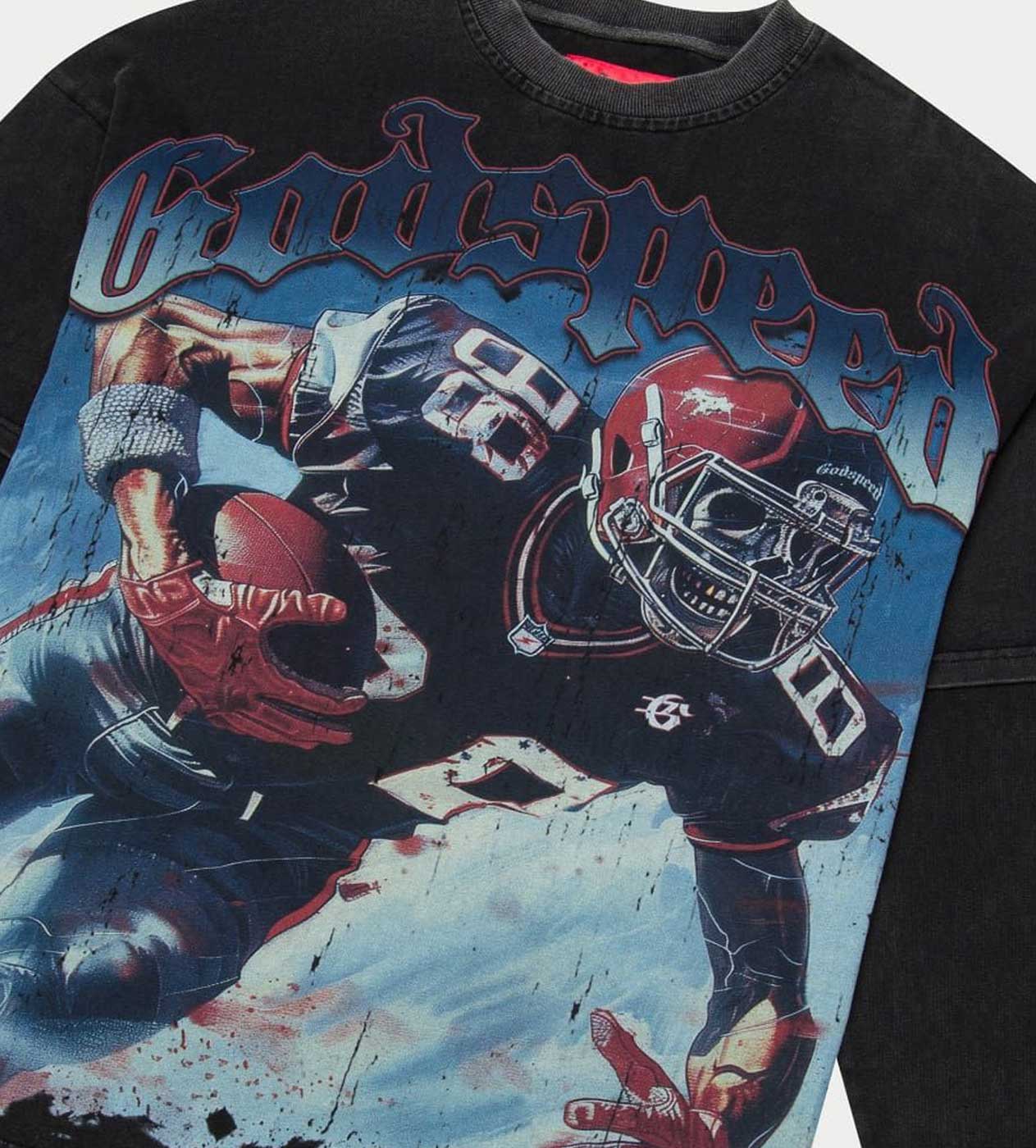 Godspeed Endzone Dual L/S Tee Washed Black - Image 3