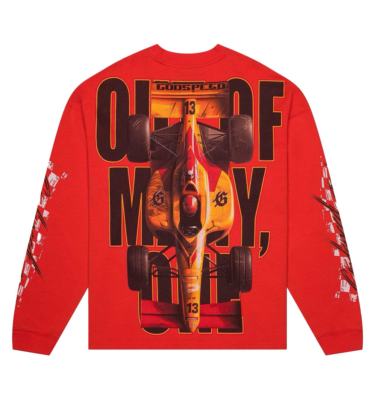 Godspeed F1 Finish Line L/S Tee Red - Image 3