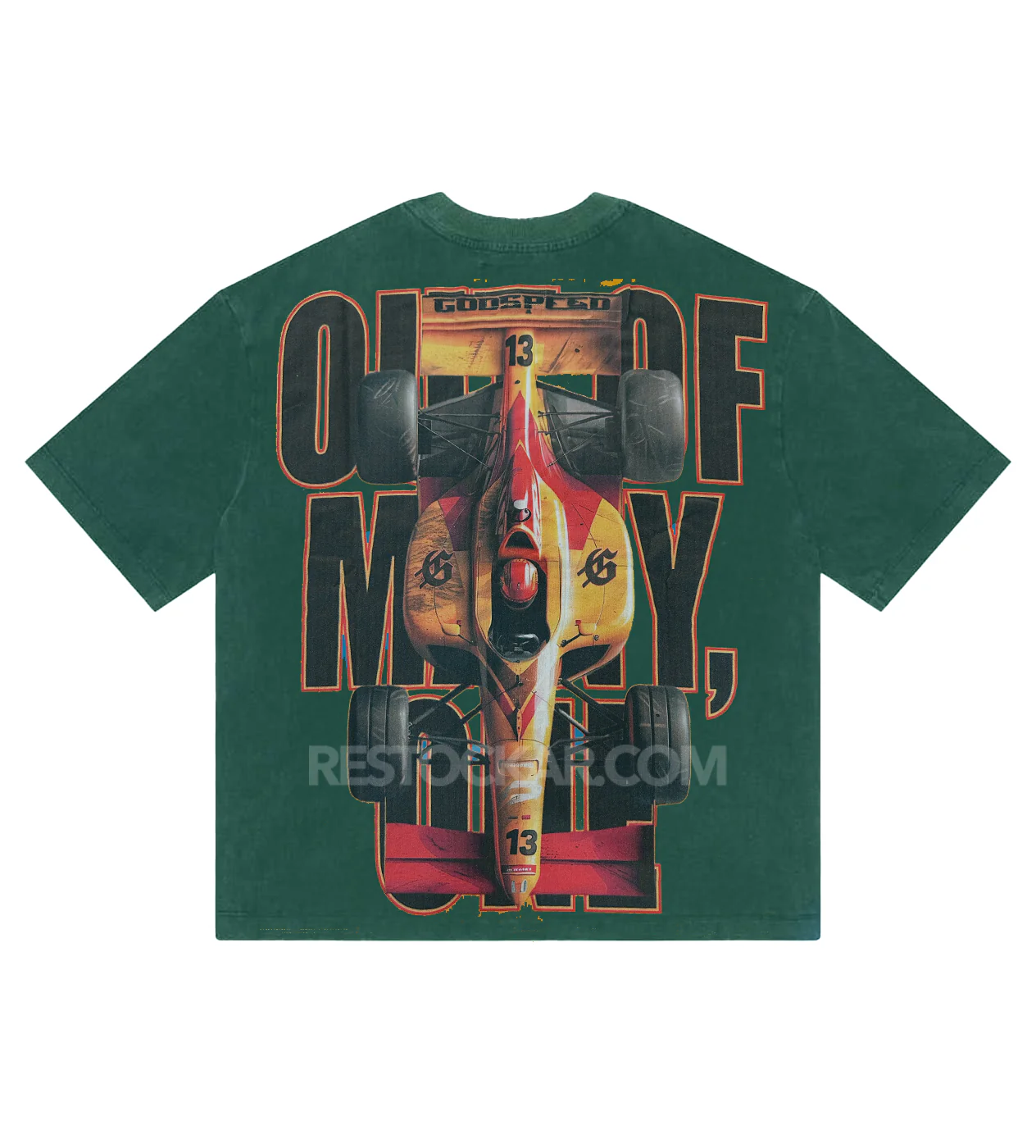 Godspeed F1 Finish Line Tee Forrest Green - Image 2