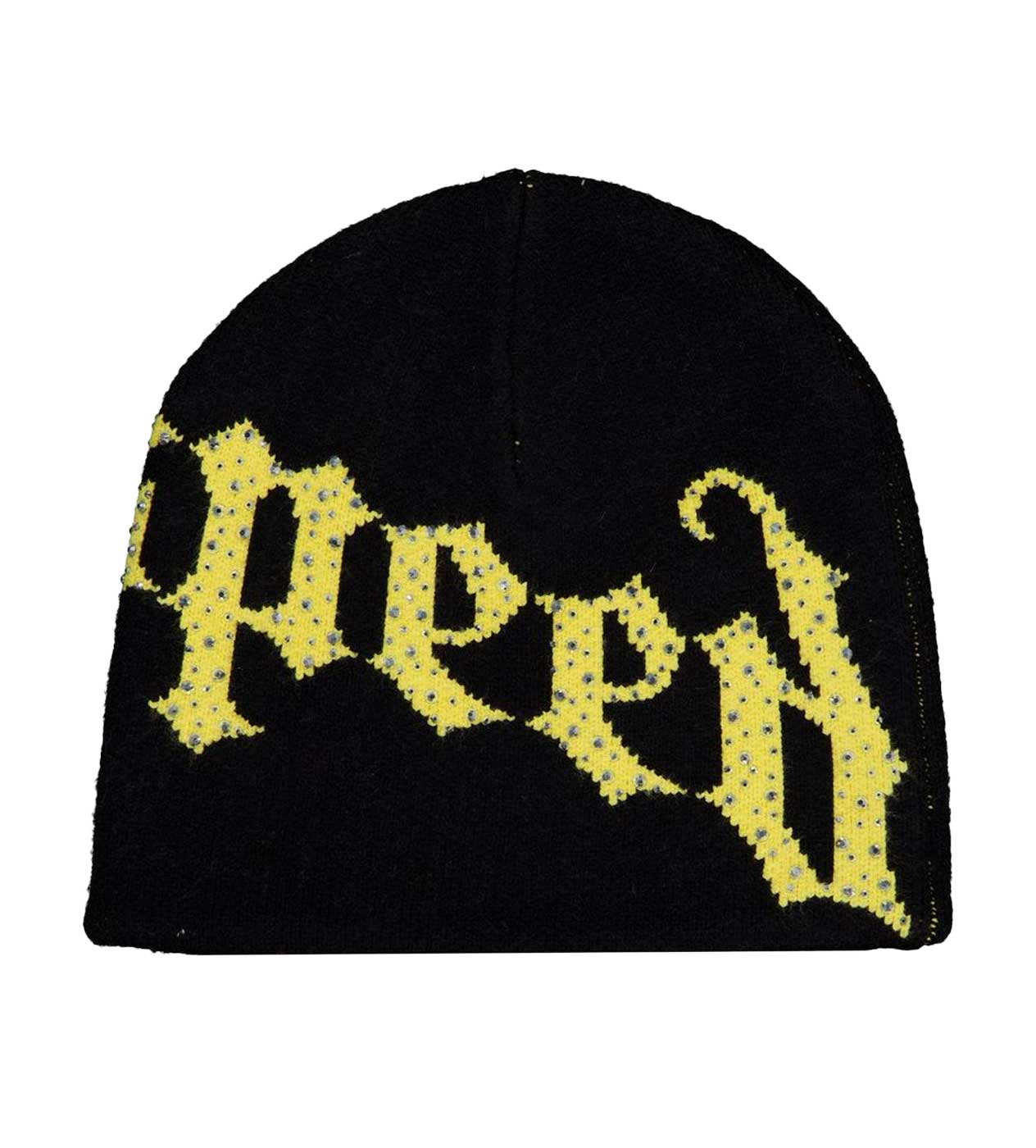 Godspeed Forever OG Logo Studded Beanie Black/Yellow - Image 2