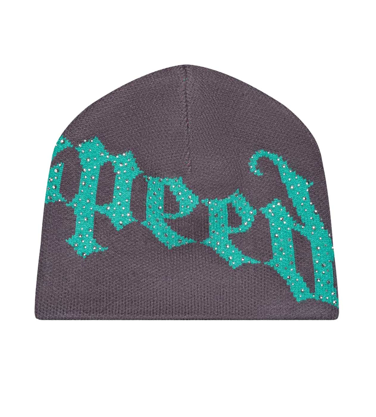 Godspeed Forever OG Logo Studded Beanie Grey/Green - Image 2