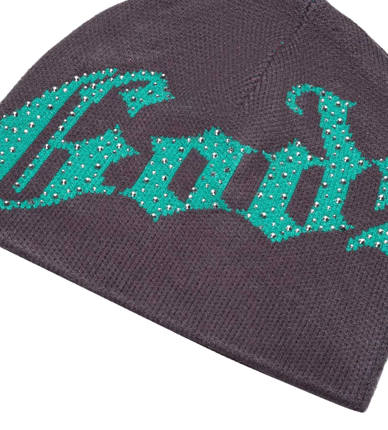 Godspeed Forever OG Logo Studded Beanie Grey/Green - Image 3