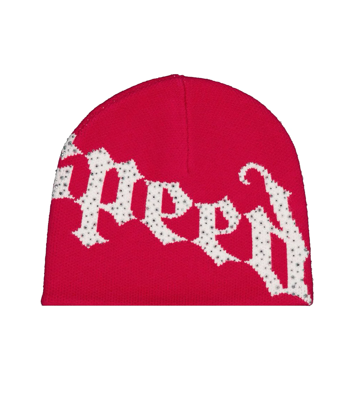 Godspeed Forever OG Logo Studded Beanie Red/White - Image 2