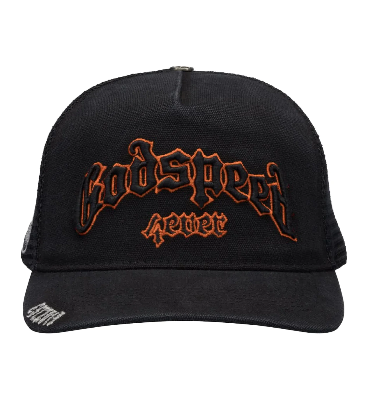 Godspeed Forever Trucker Hat Black/Orange Outline