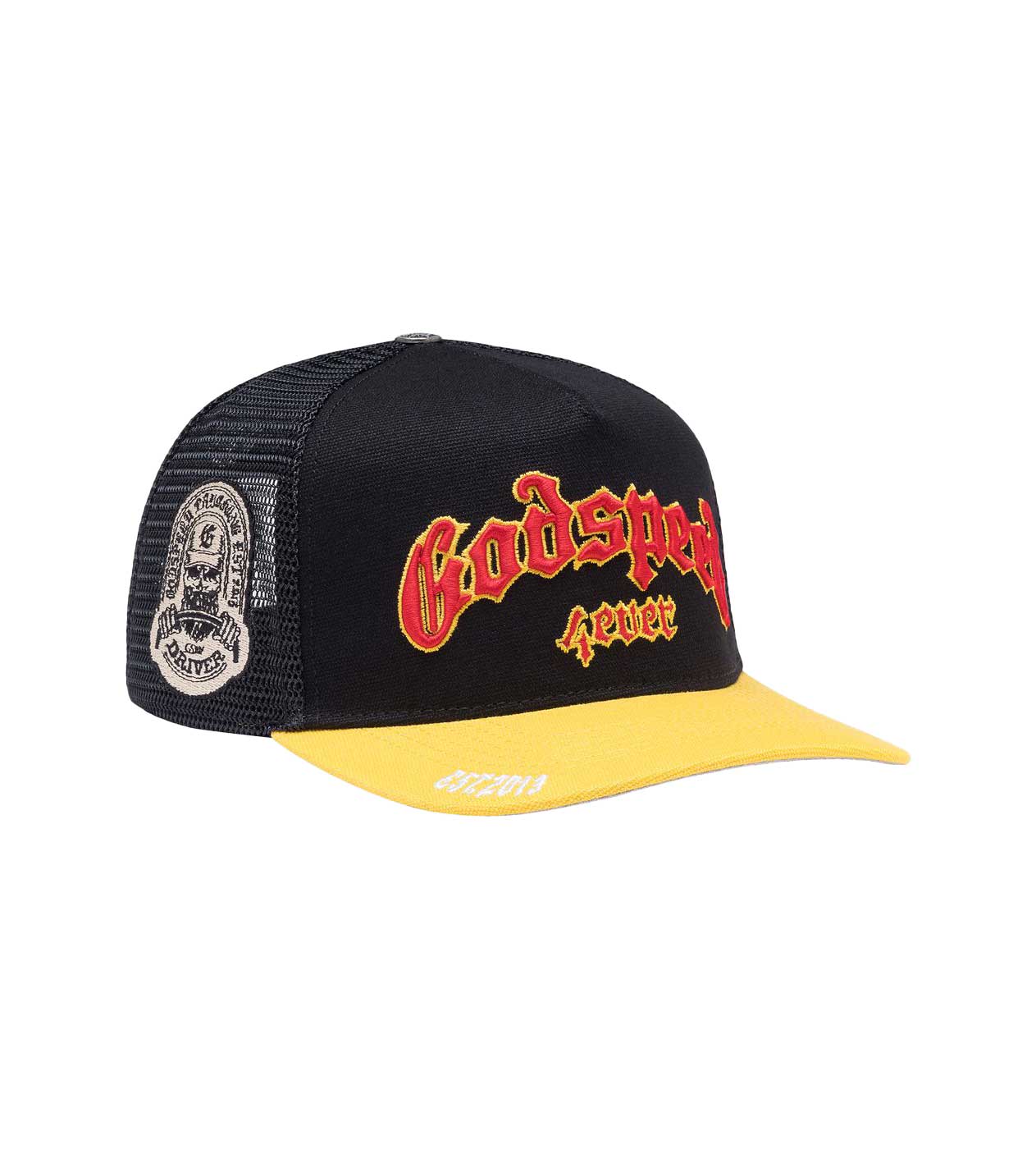 Godspeed Forever Trucker Hat Black/Yellow - Image 3