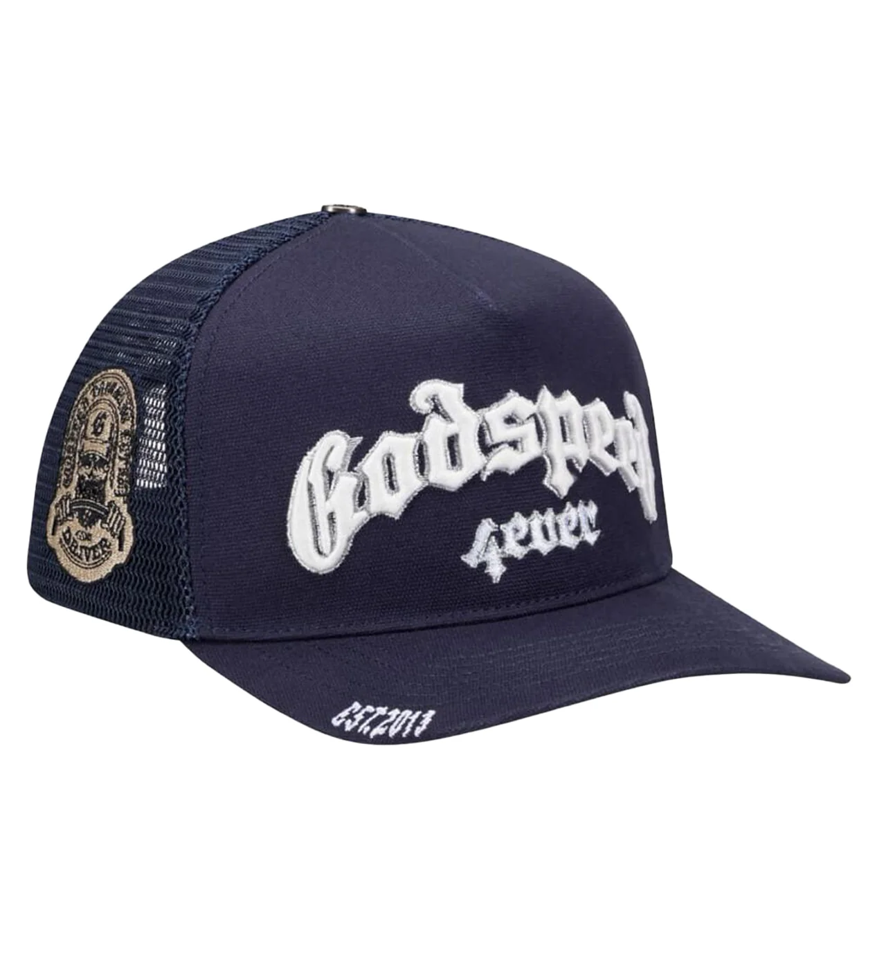Godspeed Forever Trucker Hat Navy - Image 2