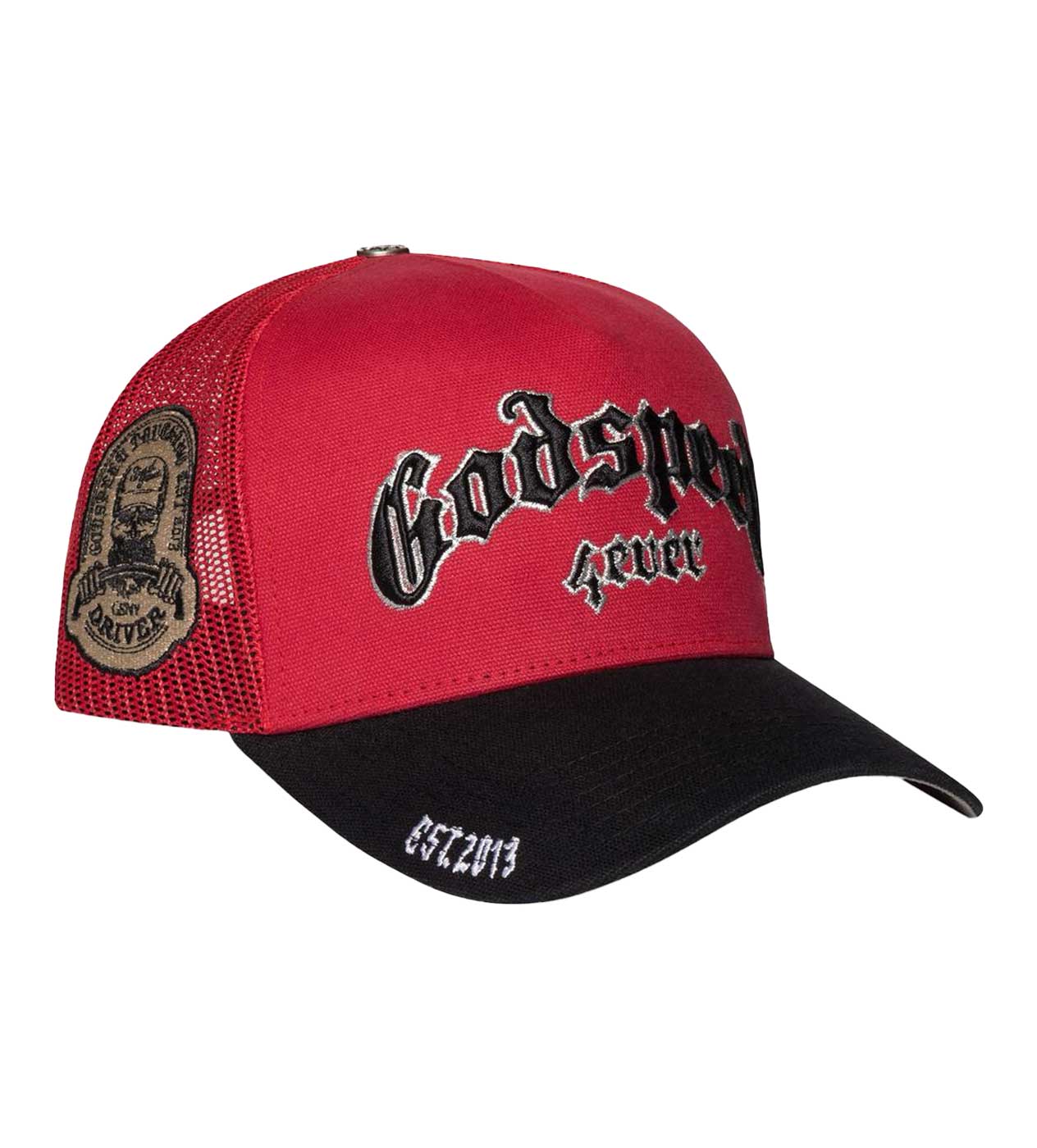 Godspeed Forever Trucker Hat Red/Black - Image 2