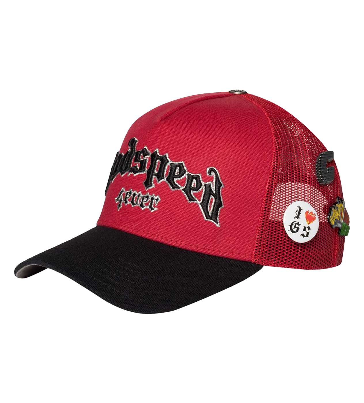Godspeed Forever Trucker Hat Red/Black - Image 4