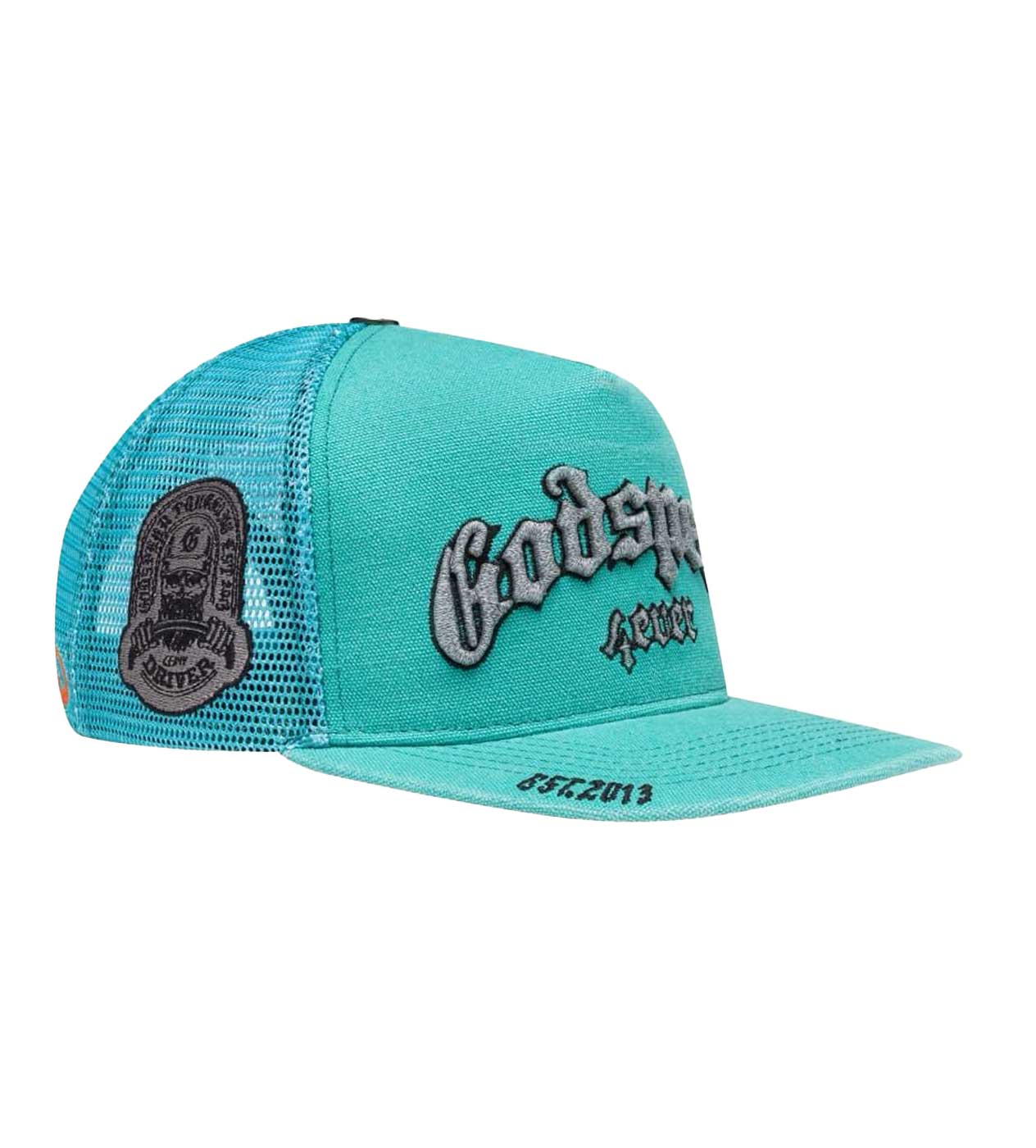 Godspeed Forever Trucker Hat Teal - Image 2