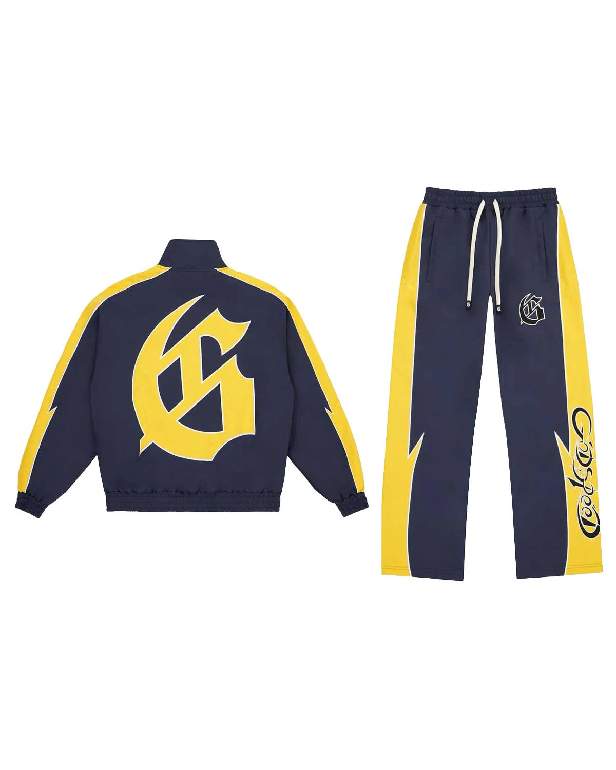 Godspeed GT Tracksuit Navy/Yellow - Image 2
