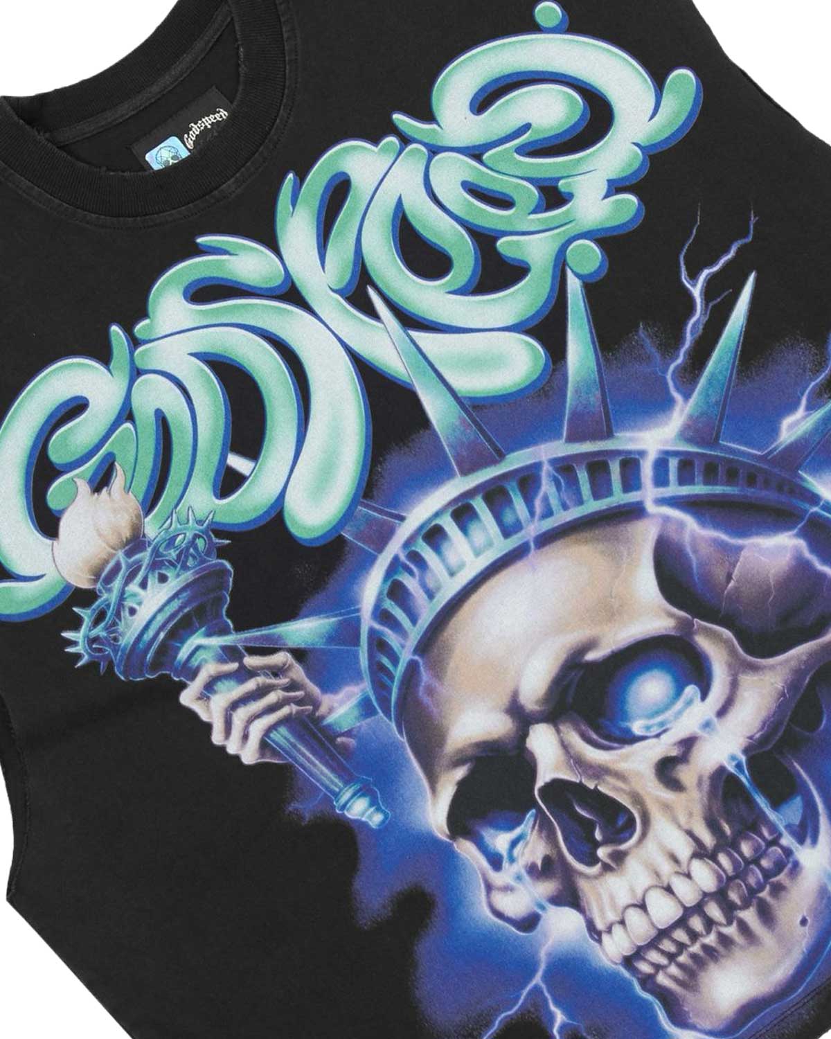 Godspeed Liberty Tears Sleeveless Tee Black - Image 3