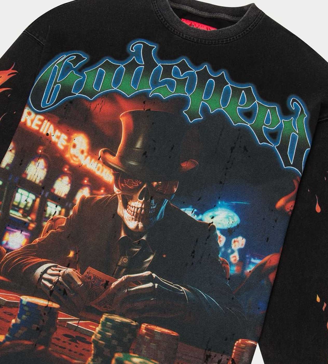 Godspeed Life's A Gamble L/S Tee Black - Image 3