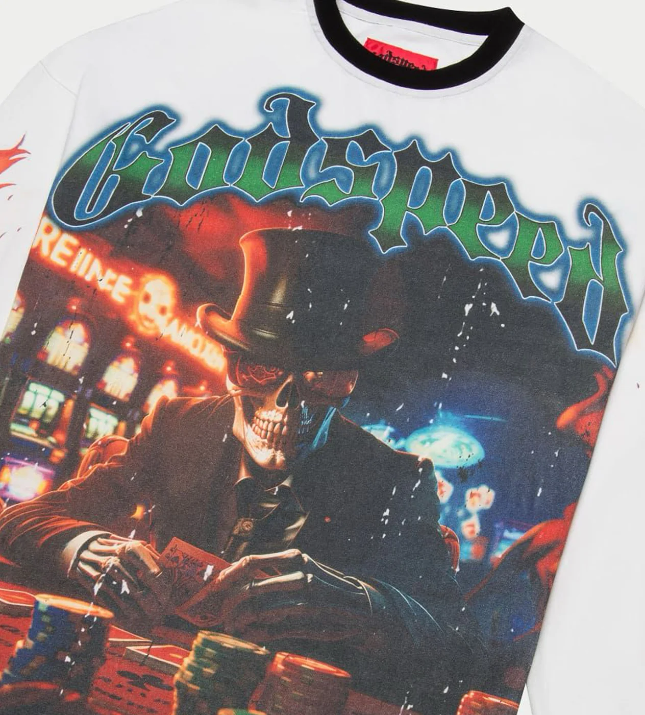 Godspeed Life's A Gamble L/S Tee White - Image 3