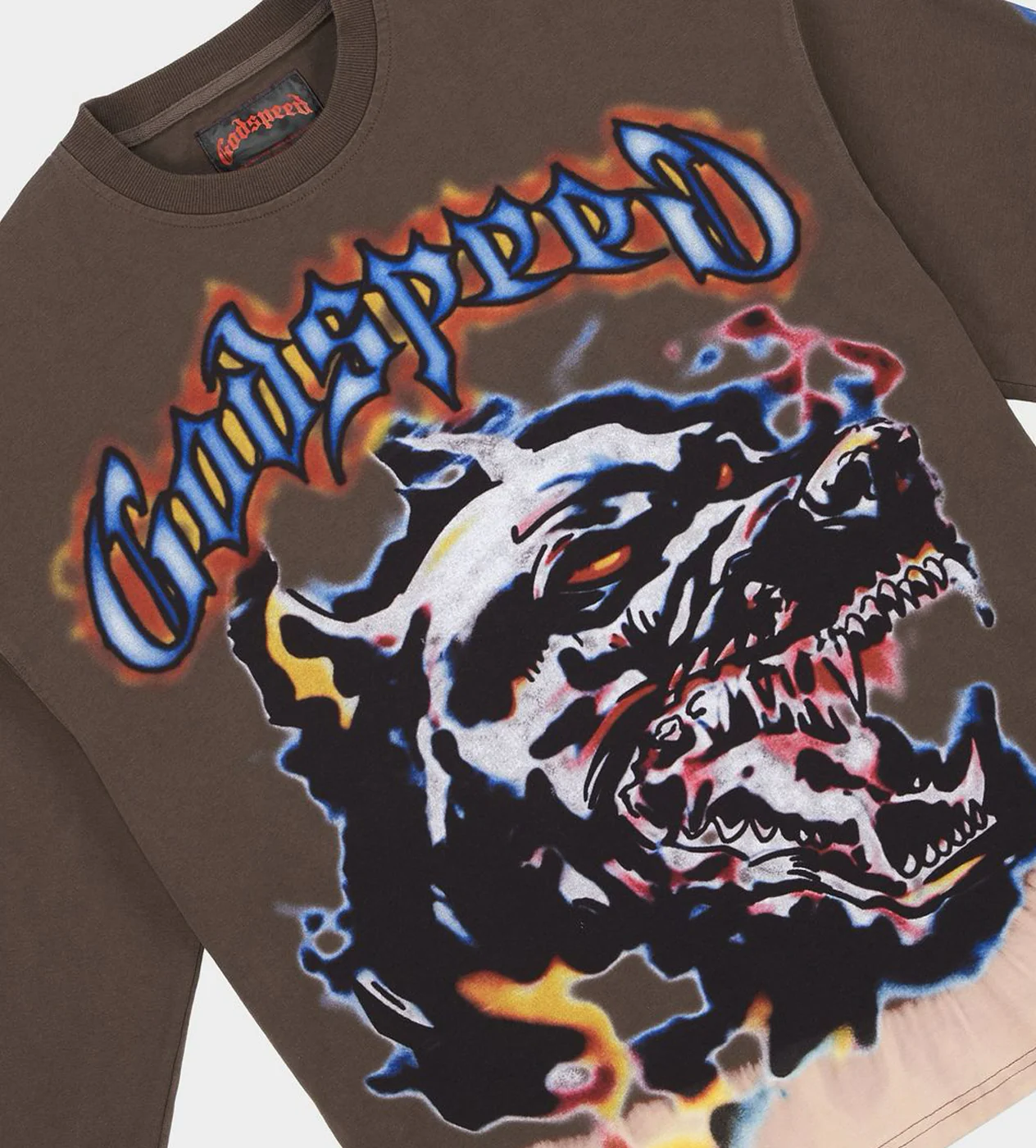 Godspeed Off The Leash L/S Tee Mocha Brown - Image 3