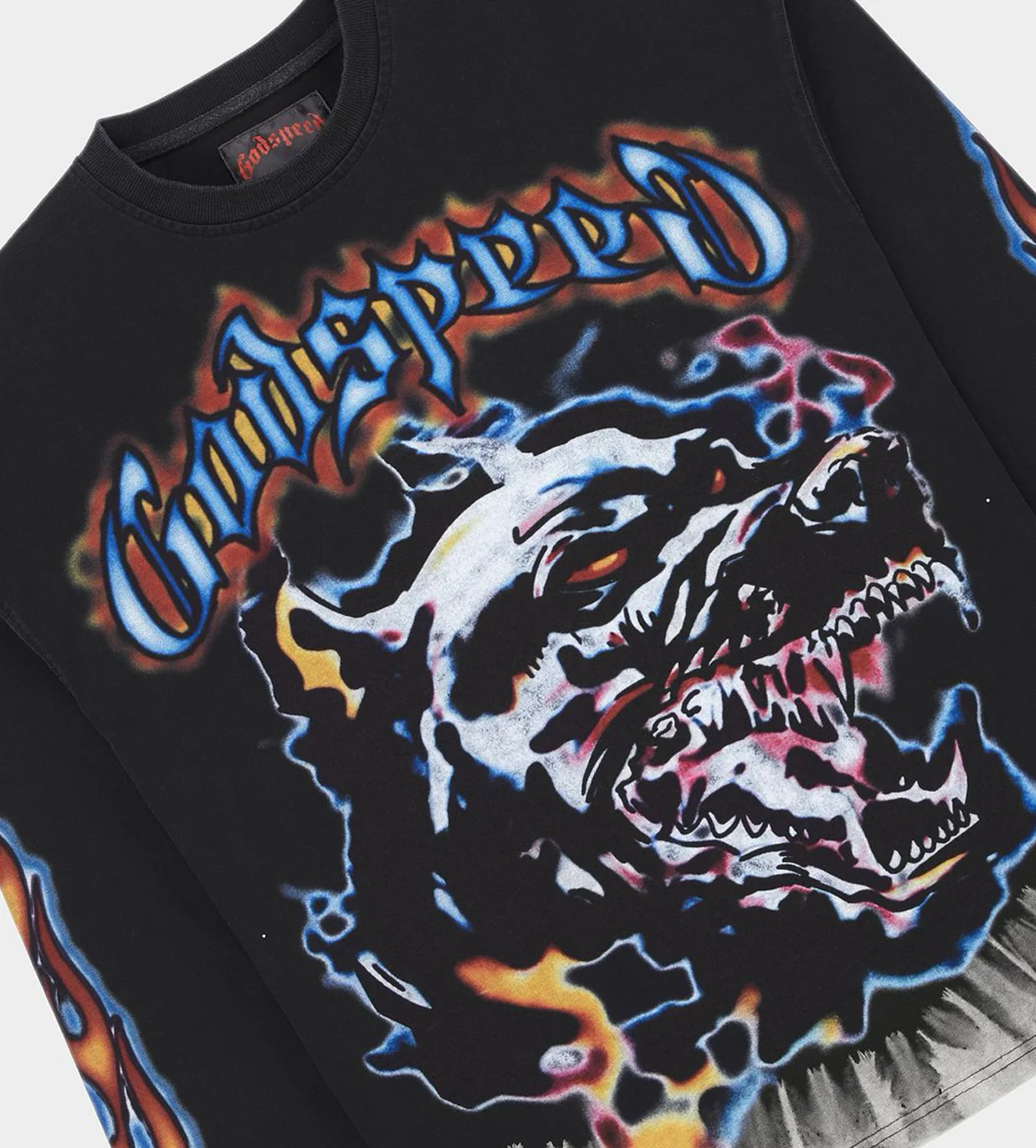 Godspeed Off The Leash L/S Tee Washed Black - Image 3