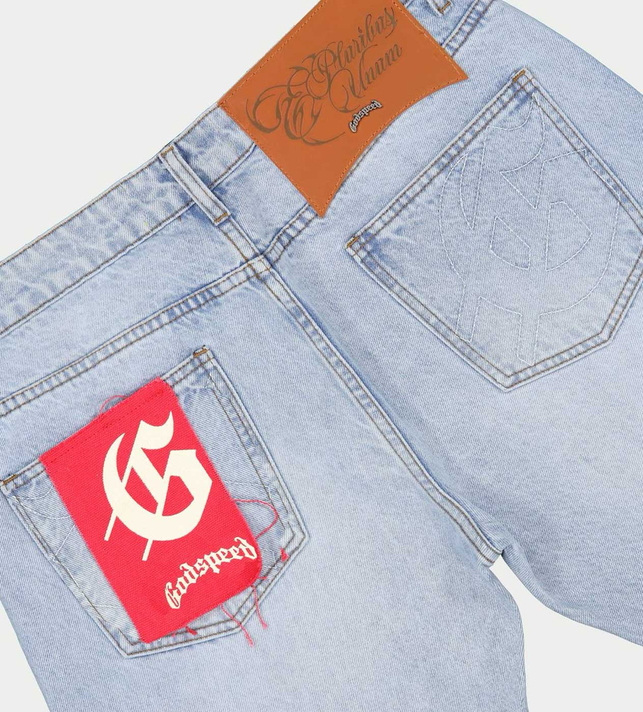 Godspeed OG Logo Flared Denim Printed Blue - Image 4
