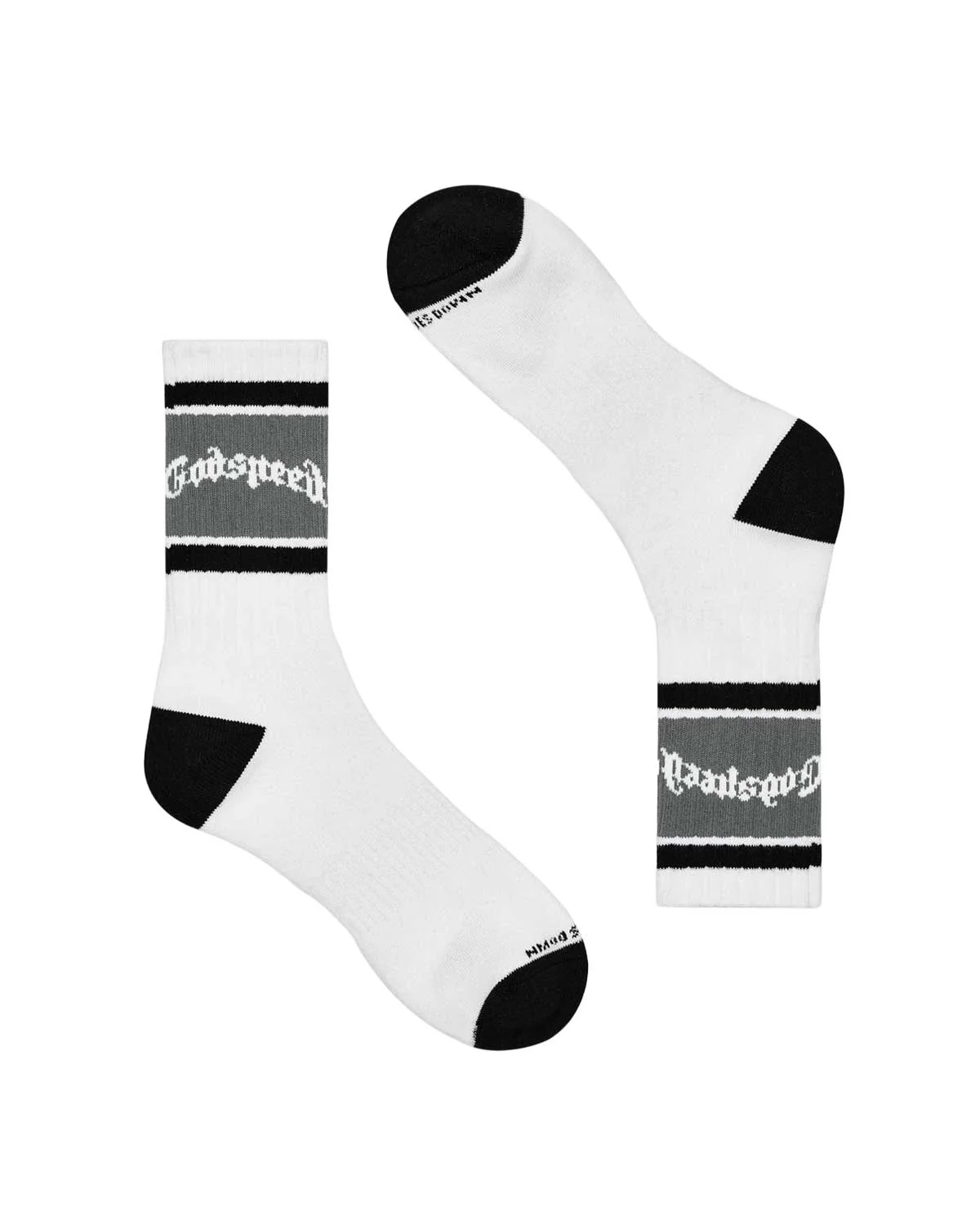 Godspeed OG Logo Striped Socks White/Grey