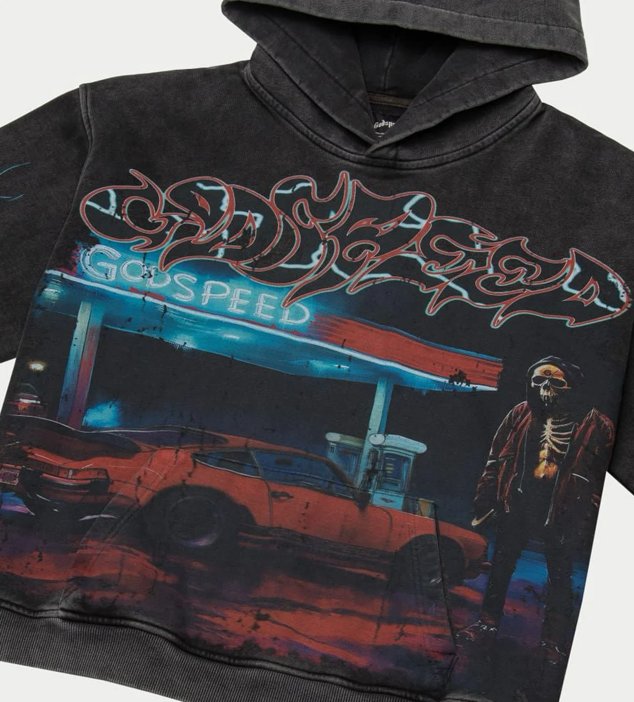 Godspeed Pitstop Hoodie Washed Grey - Image 3