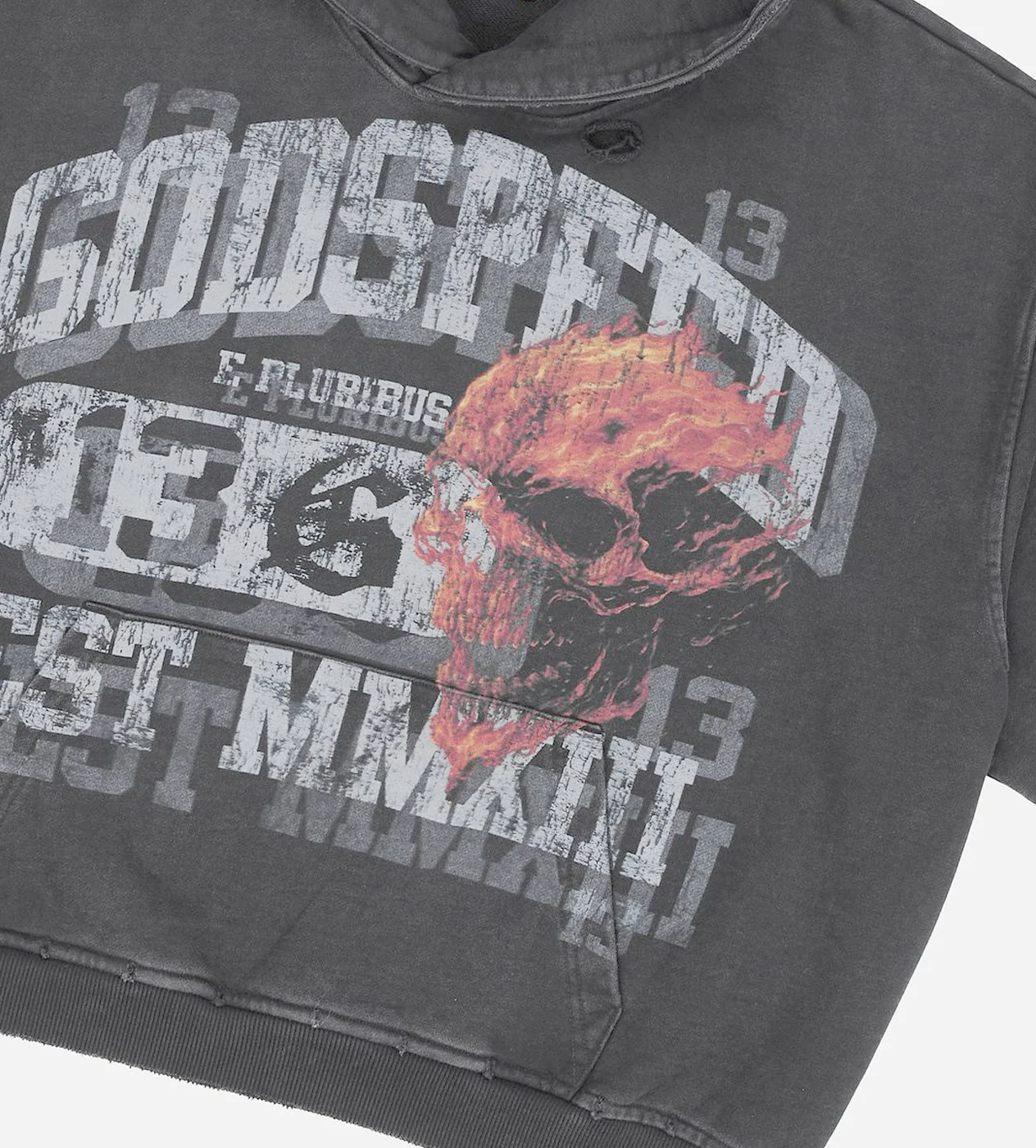 Godspeed Seeing Double Hoodie Washed Grey - Image 3