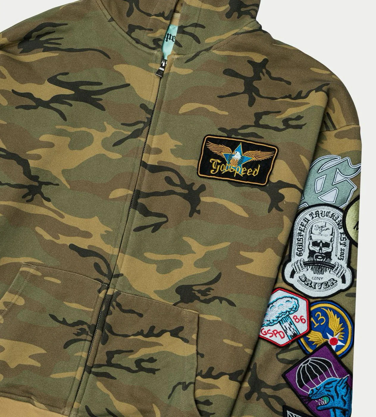 Godspeed Squadron Hoodie Camo Green - Image 3