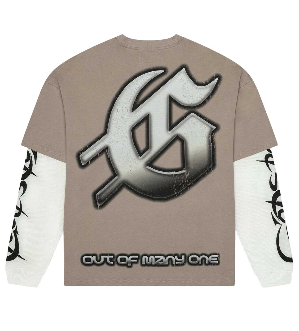 Godspeed Sunken Liberty 2 Layered Tee Stone Grey - Image 2