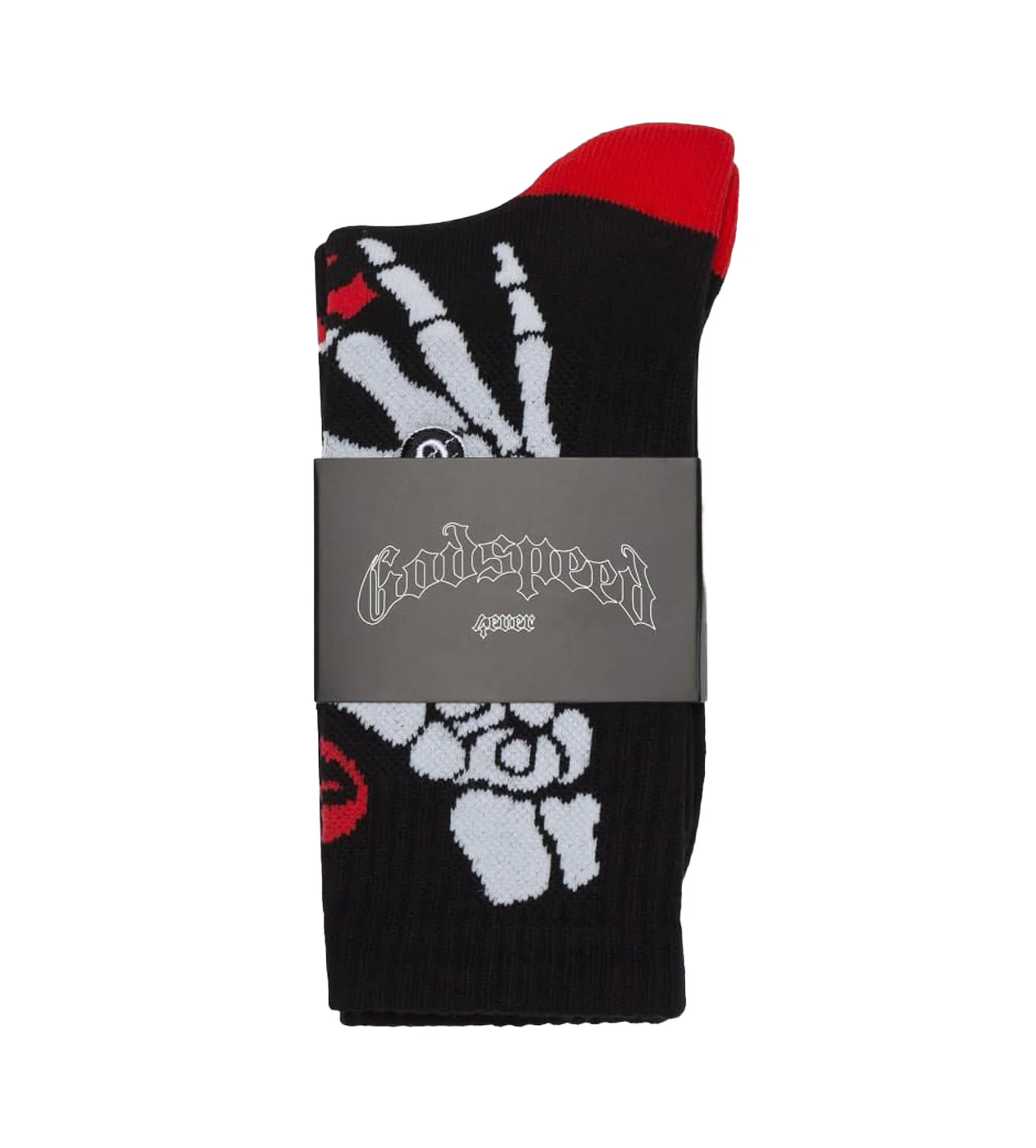 Godspeed Ten Toes Down Socks Black/Red - Image 2
