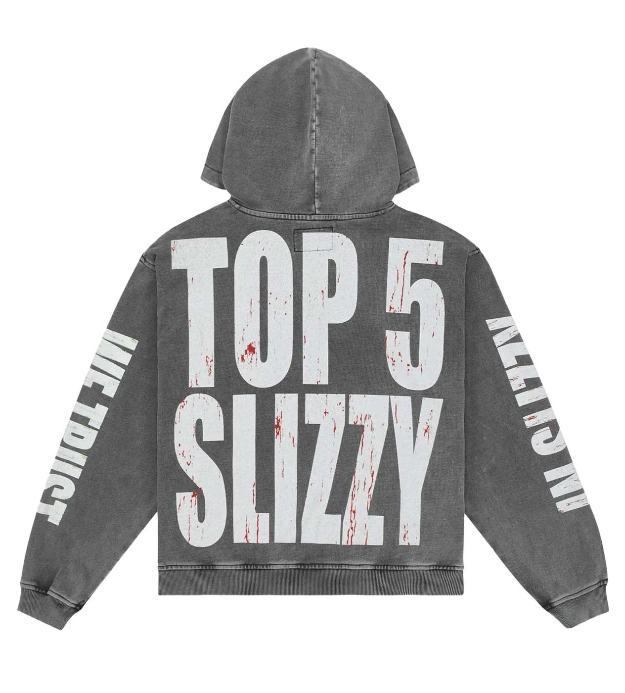Godspeed Top 5 Slizzy VVS Hoodie Grey Wash - Image 2