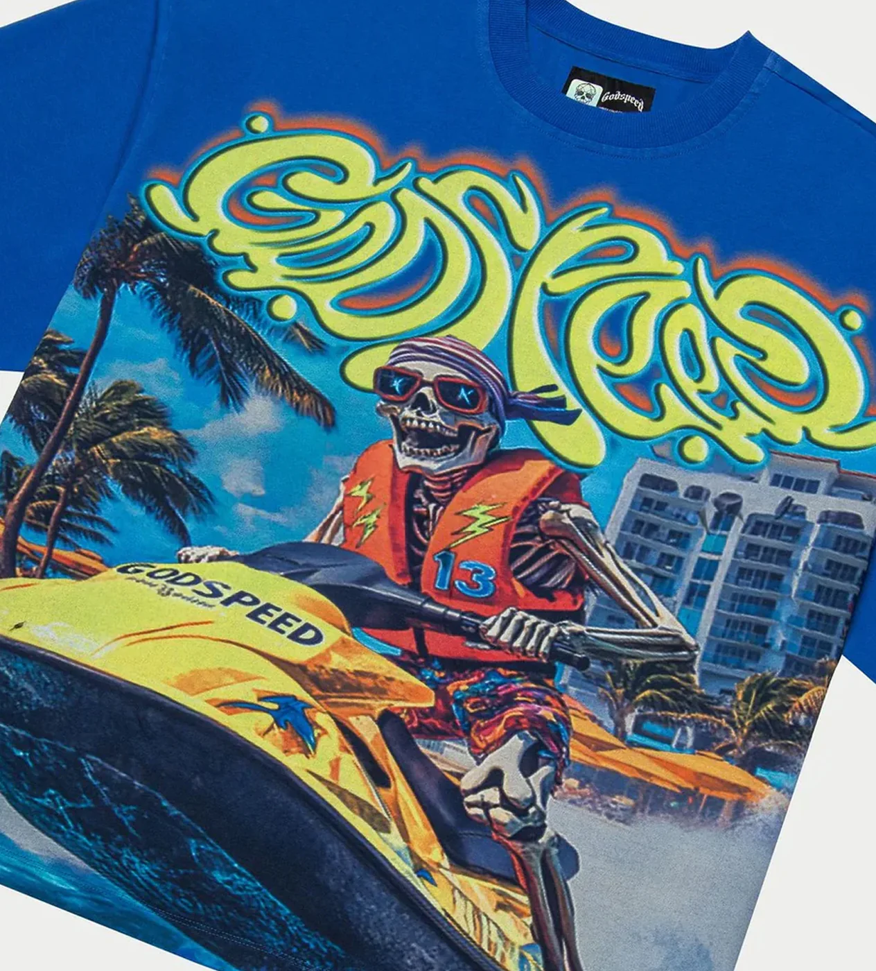 Godspeed Wave Runner Tee Royal Wash - Image 3