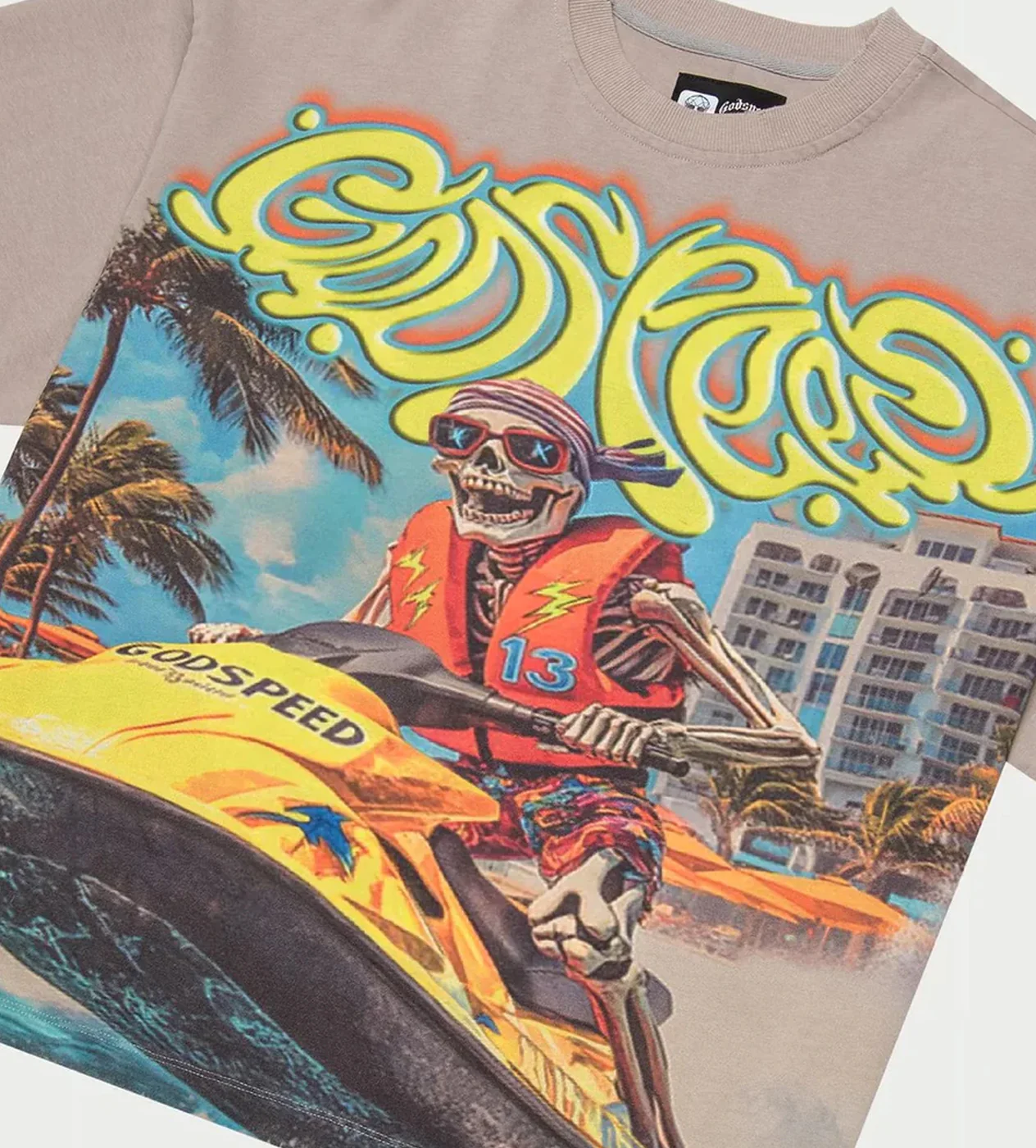 Godspeed Wave Runner Tee Washed Stone - Image 3