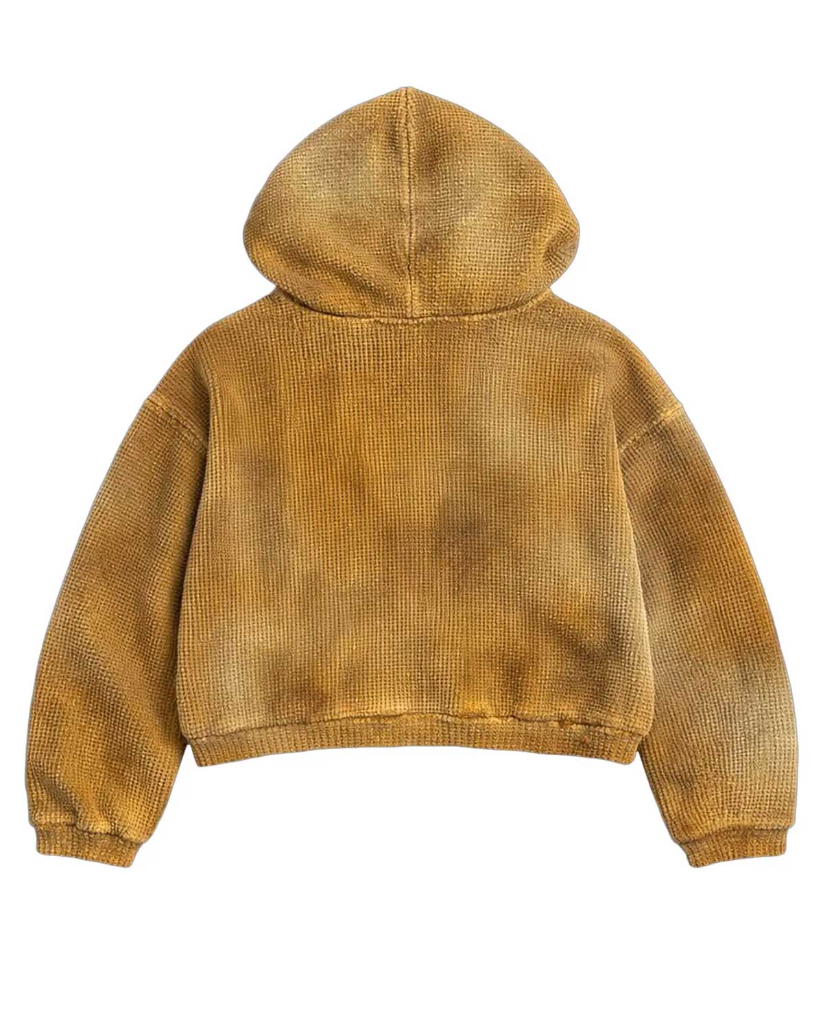 GV Gallery Waffle Thermal Zip Up Hoodie Tan - Image 2