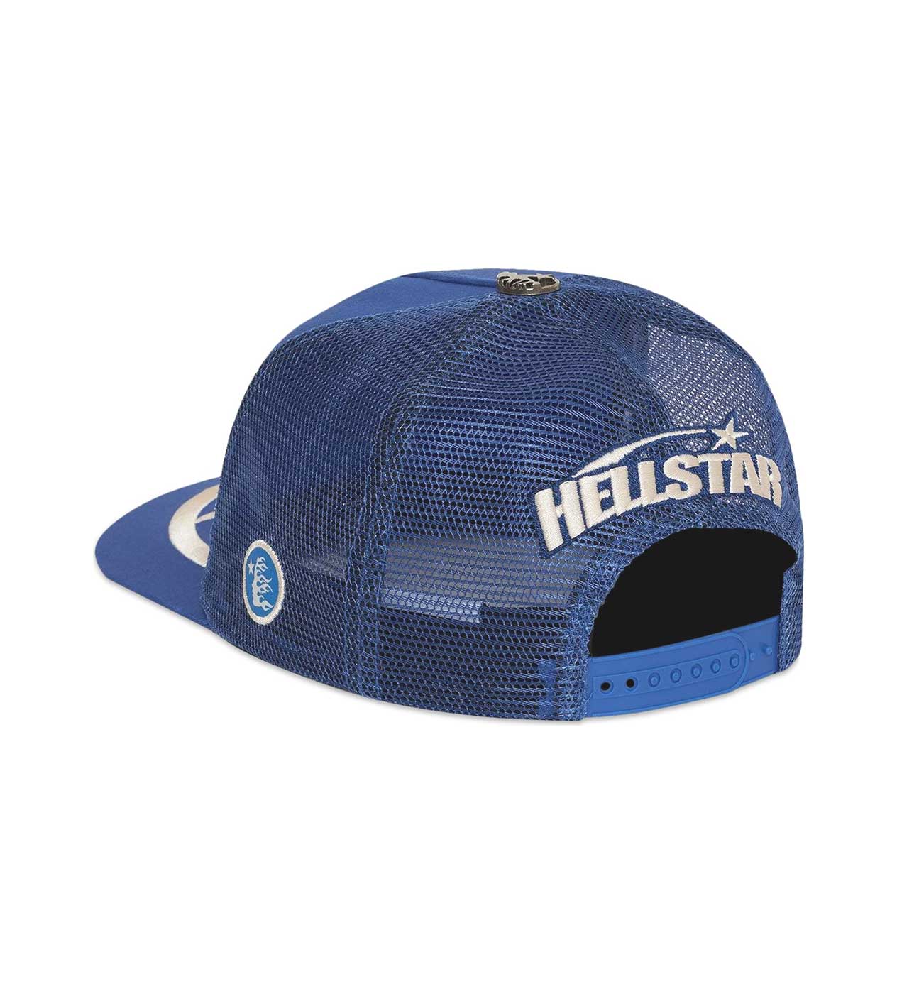 Hellstar Big Logo Trucker Hat Blue (Snapback) - Image 2