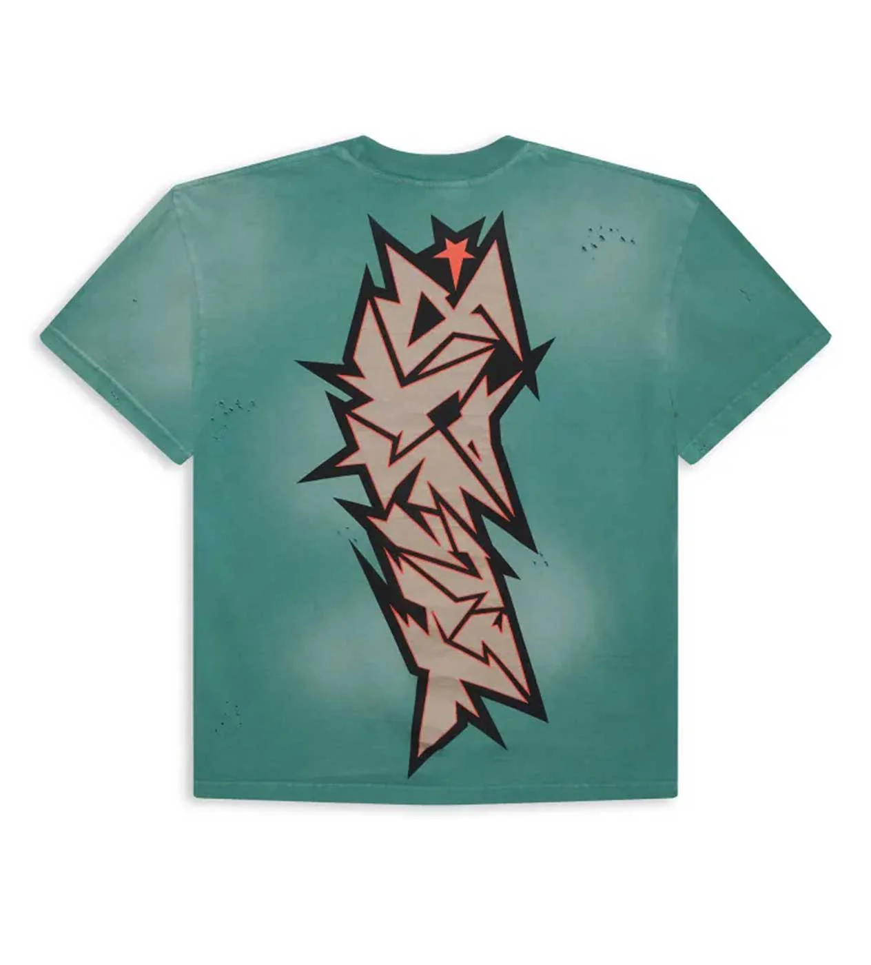 Hellstar Cracked Logo Distress Tee Green - Image 2
