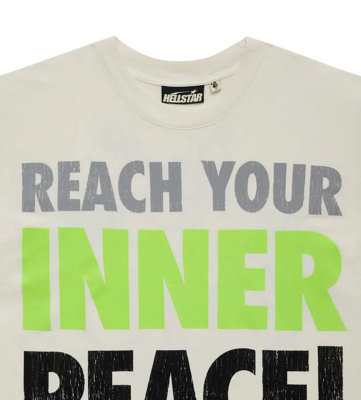 Hellstar Inner Peace Tee White/Green - Image 3
