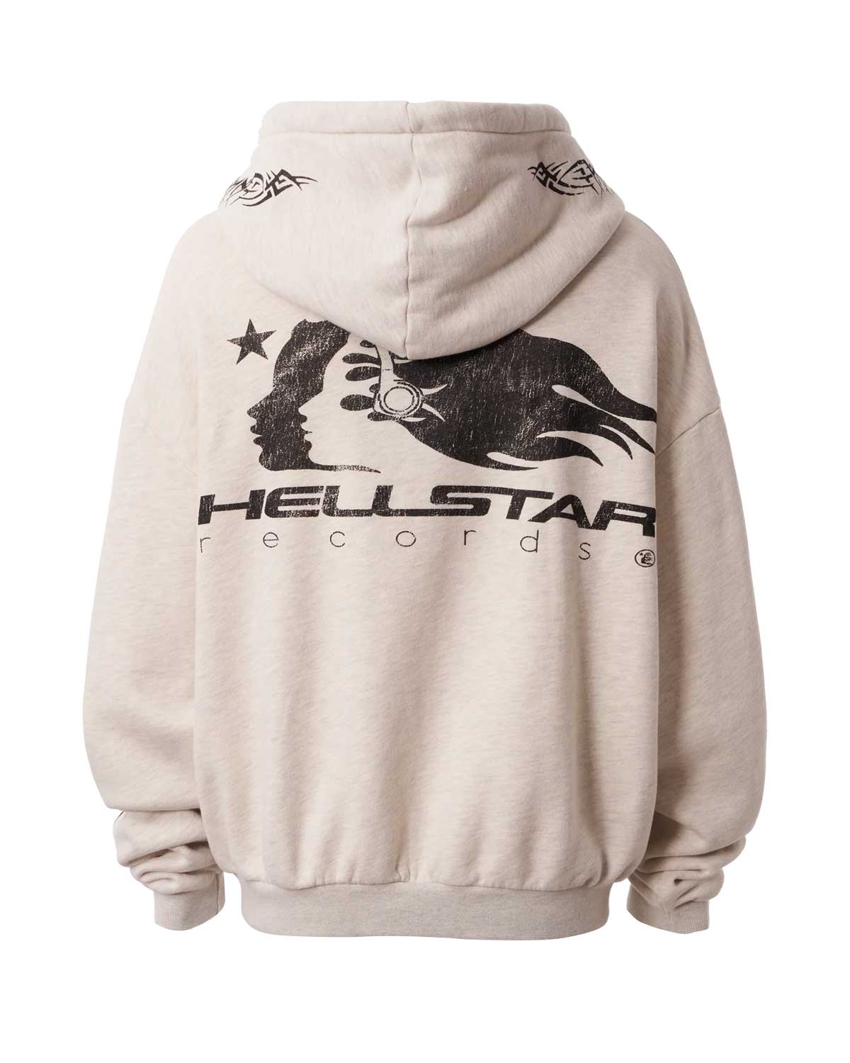 Hellstar Moshpit Zip Up Hoodie Cream - Image 2