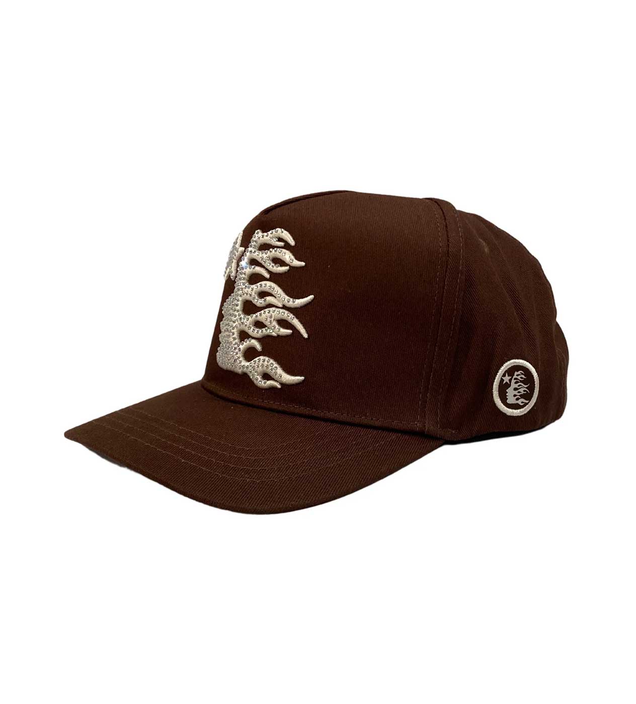Hellstar OG Logo Hat Rhinestone Brown (Snapback) - Image 3